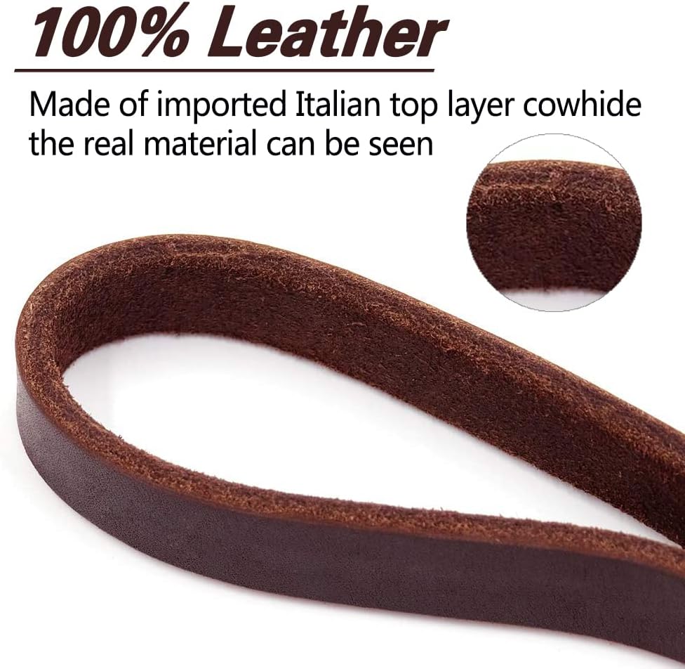 LWBMG Leather Dog Leash 6ft x 3/4 inch, Heavy Duty Genuine Leather Braided Dog Training Leash, Soft and Strong Pet Lead for Large, Medium, Small Dogs - Image 4