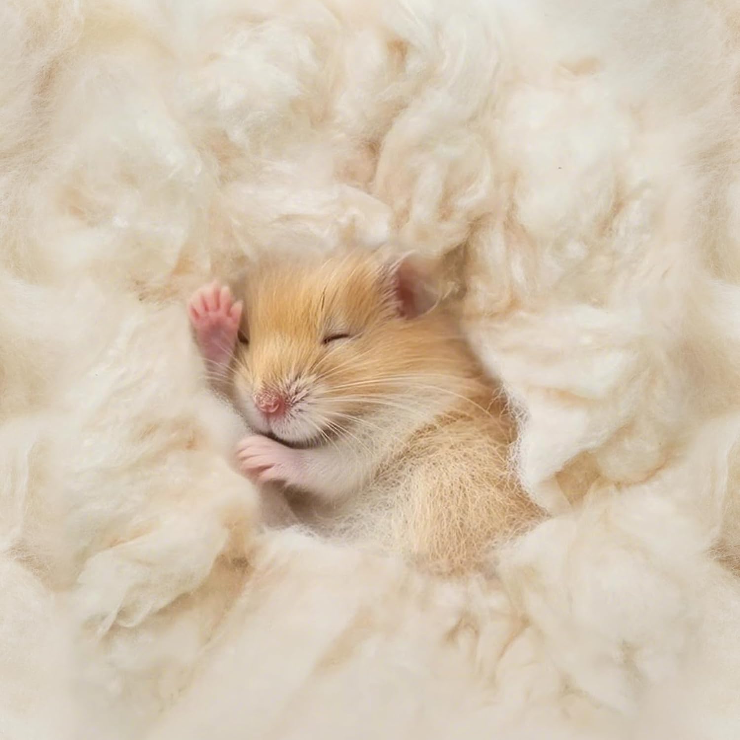 Sukh Natural Kapok Hamster Bedding - Natural Kapok Pet Bedding Dog Bed Stuffing Filling Stuff Animal Pack Pet Supplies for Cat Guinea Pig Chicken Bunny Duck Nesting Boxes Soft Warm Dust-Free 3.5OZ