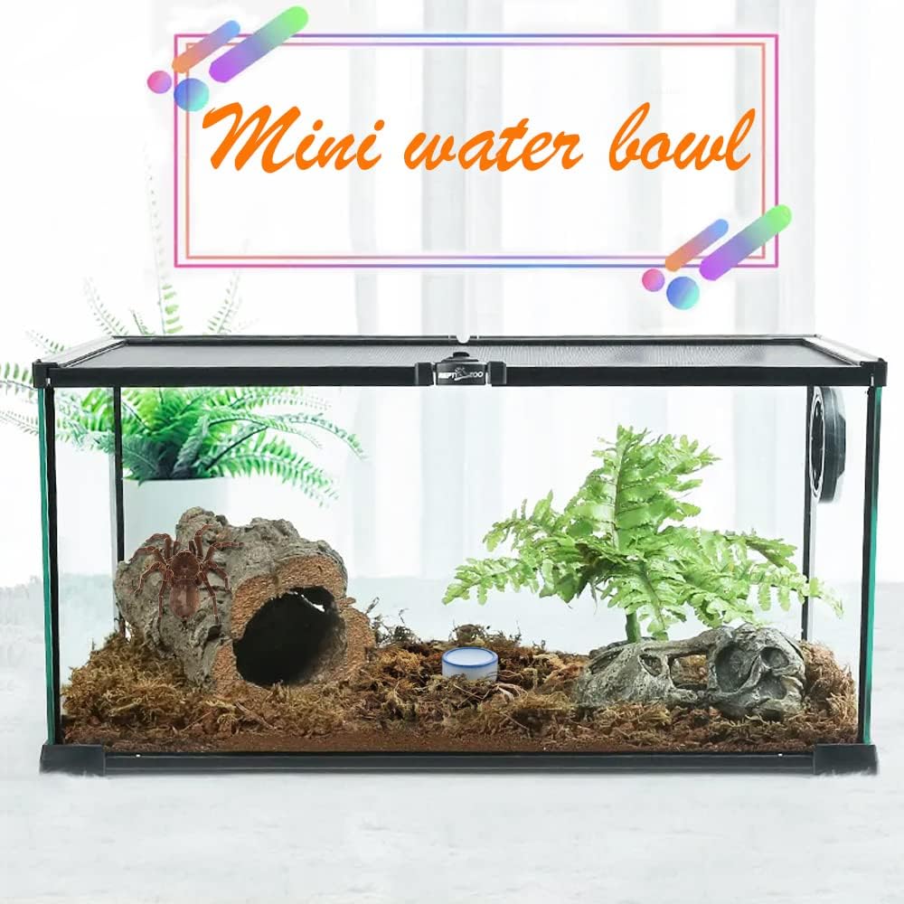 6 Pcs Spider Micro Water Bowl Mini Ceramic Dish for Spider Tarantula Millipede Tiny Reptile (Small: 0.86" D, 0.43" H) - Image 2