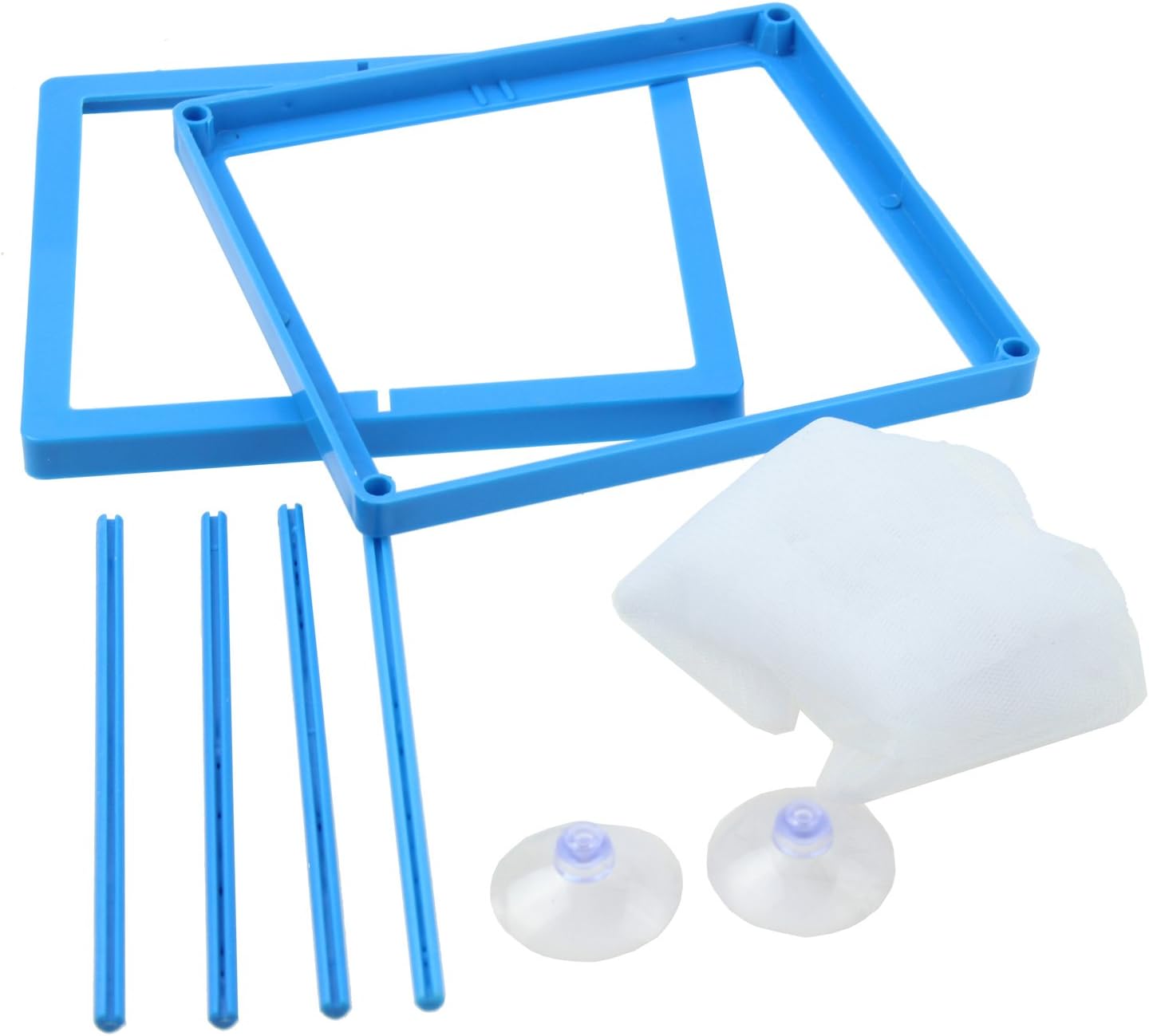 AQUANEAT Fish Tank Breeder 2 pcs Small Mesh Net Fry Saver Aquarium Spawn Hatchery Isolation with Suction Cups - Image 3