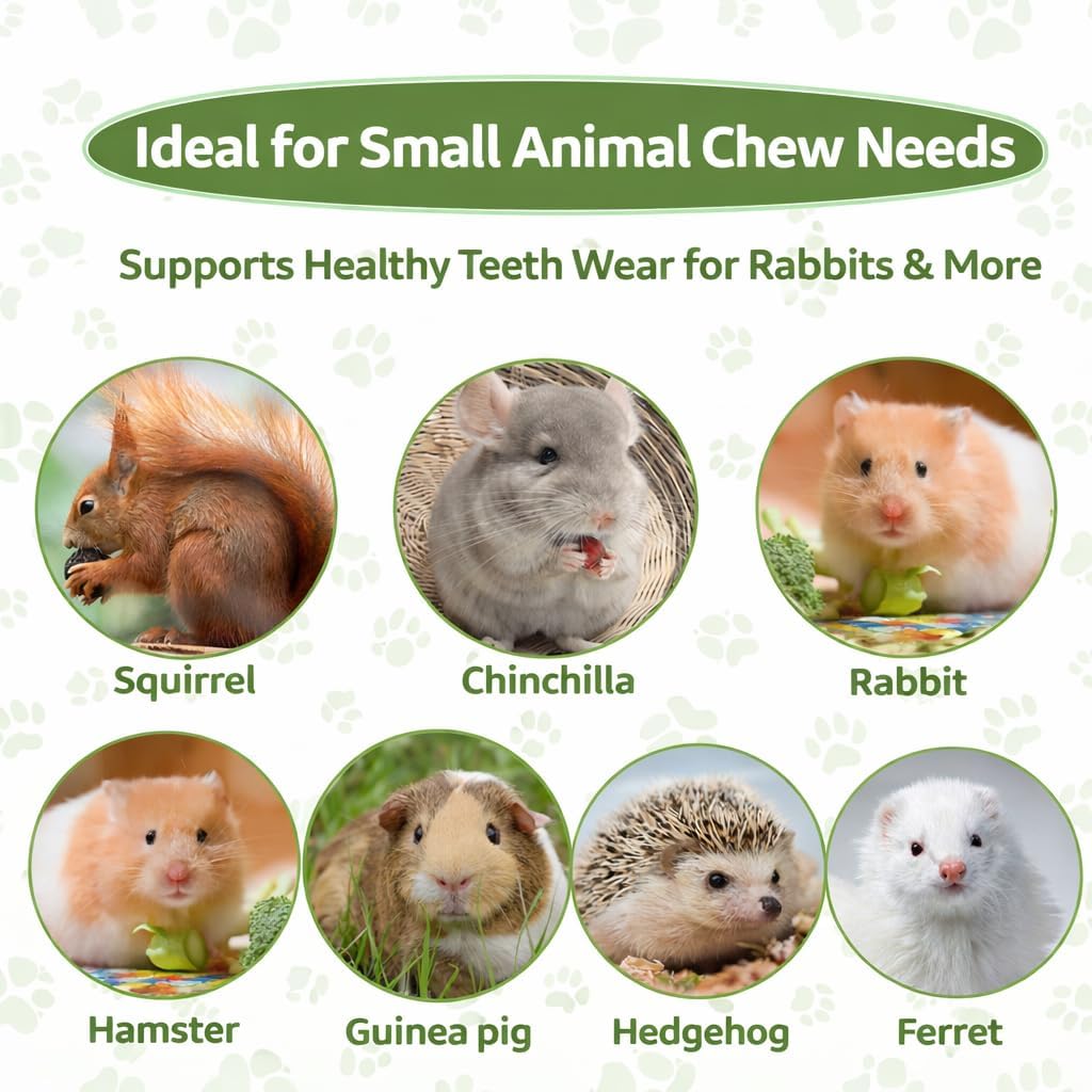 Sukh 240g Sweet Bamboo Chew Sticks - Rabbit Chew Sticks & Bamboo Sticks for Rabbits, Natural Bunny Bamboo Chew Toy for Teeth Grinding, Small Animal Treats for Guinea Pig, Hamster, Chinchilla - Image 3