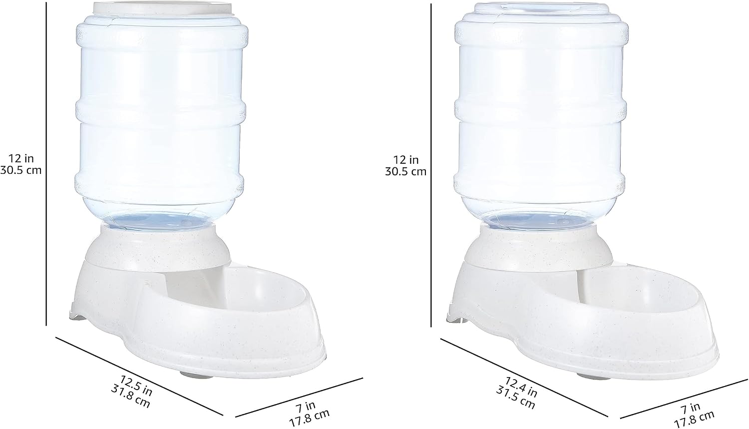 Amazon Basics Automatic Pet Water Dispenser and Gravity Food Feeder Set for Cat and Dog, Easy to Clean, 152fl.oz food feeder, 135.3fl.oz water dispenser, Small, Pack of 2 - Image 7