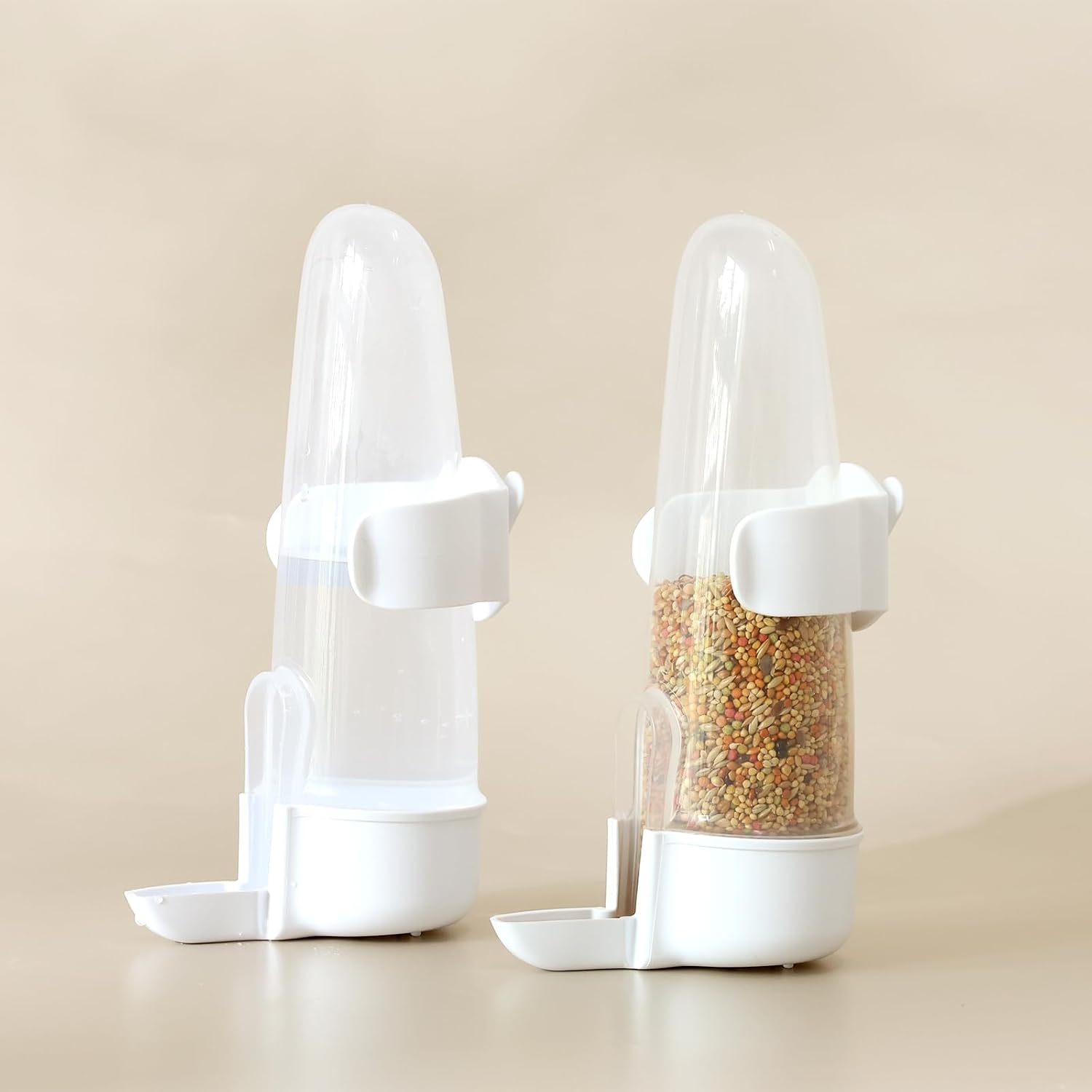 Bird Feeder Automatic Bird Water Dispenser Set for Cage No Mess Parakeet Cage Water Dispenser PP Material, 200ml/6.8fl oz (2PCS) - Image 7