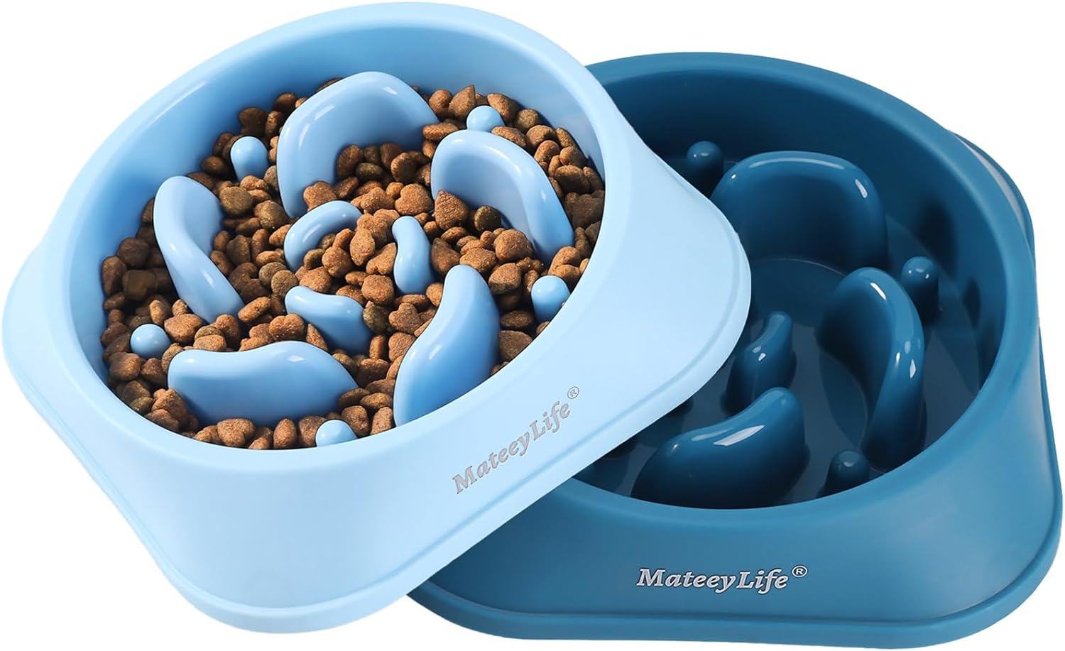 MateeyLife Slow Feeder Dog Bowls 2PCS, Anti-Choking Puzzle Dog Food Bowls, Anti-Slip Interactive Feeding Slow Down Eating, Bloat Stop Maze Dishes for Medium Breeds - Image 8