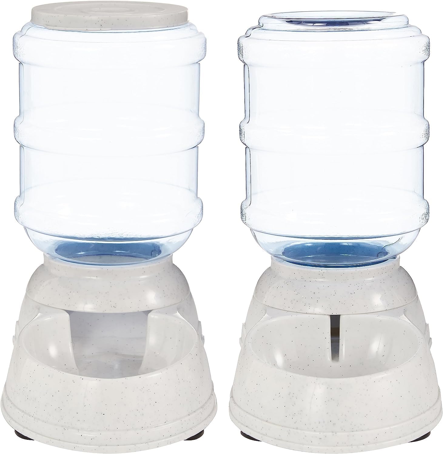 Amazon Basics Automatic Pet Water Dispenser and Gravity Food Feeder Set for Cat and Dog, Easy to Clean, 152fl.oz food feeder, 135.3fl.oz water dispenser, Small, Pack of 2 - Image 3