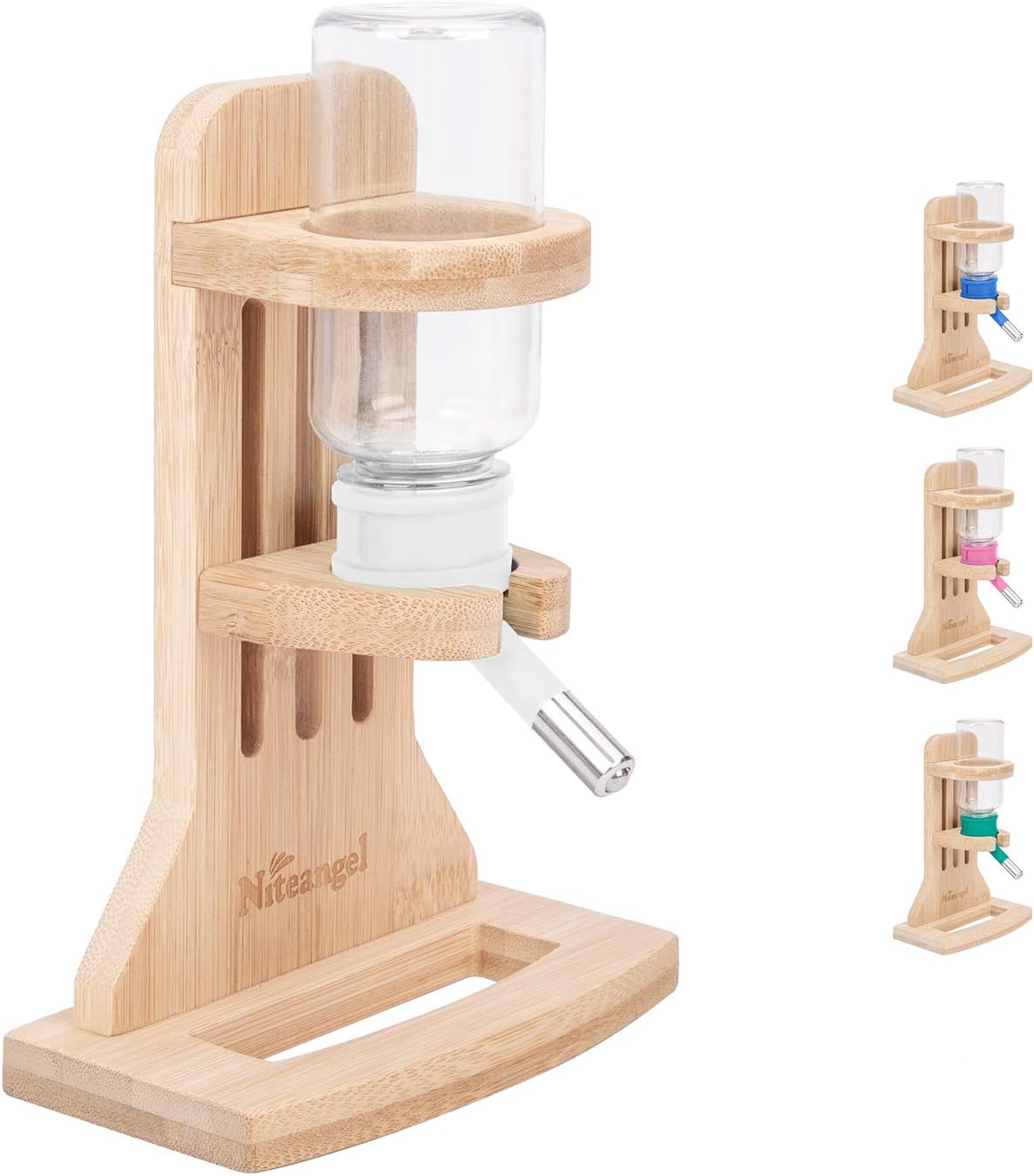 Niteangel Water Bottle with Stand for Syrian Dwarf Hamsters Gerbils Mice Rats Degus Small pet Rodents(White) - Image 8