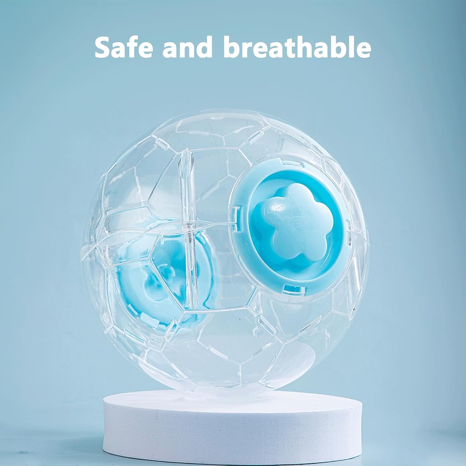 Hamster Ball 5.1 Inch – Durable Dwarf Hamster Running Ball with Football Design, Secure Metal Screws for Small Pets (5.1in) - Image 8