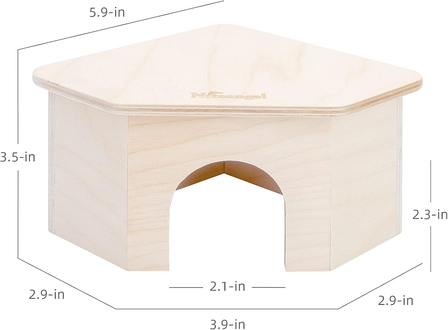 Niteangel Birch Chamber-Maze Hamster Hideout - Small Pets Woodland House Habitats Decor for Hamster Mice Gerbils Mouse - Image 5