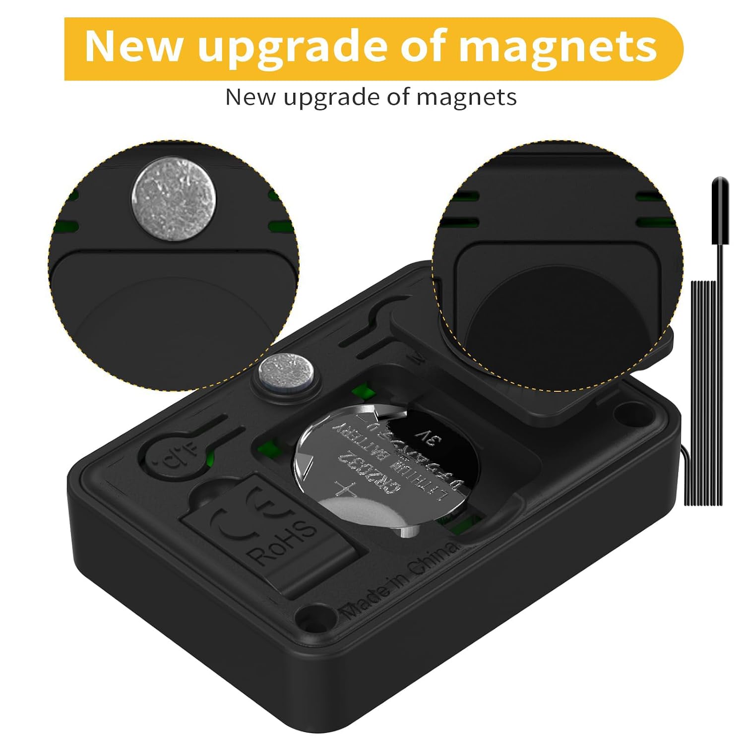 4PCS Mini Digital Hygrometer and Thermometer Reptile Thermometer with Extend Probe (Only Temperature) Indoor Temp and Humidity Meter with Magnet - Image 4