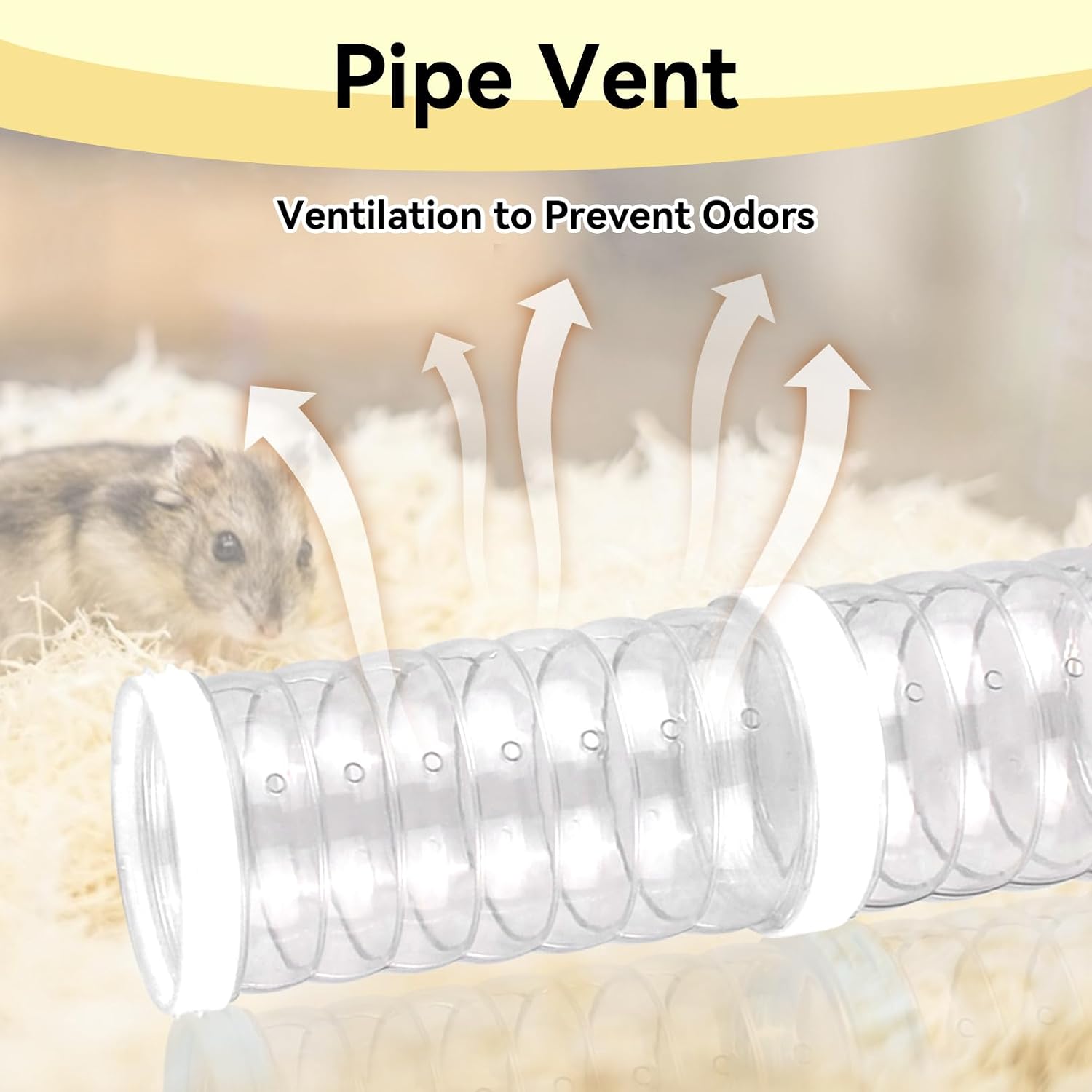8 PCS Hamster Tube Set, Hamster Toy Set DIY Clear Pet Cage Tunnel Small Animal External Accessories Adventure Tube Syrian Rat Mouse (White) - Image 5