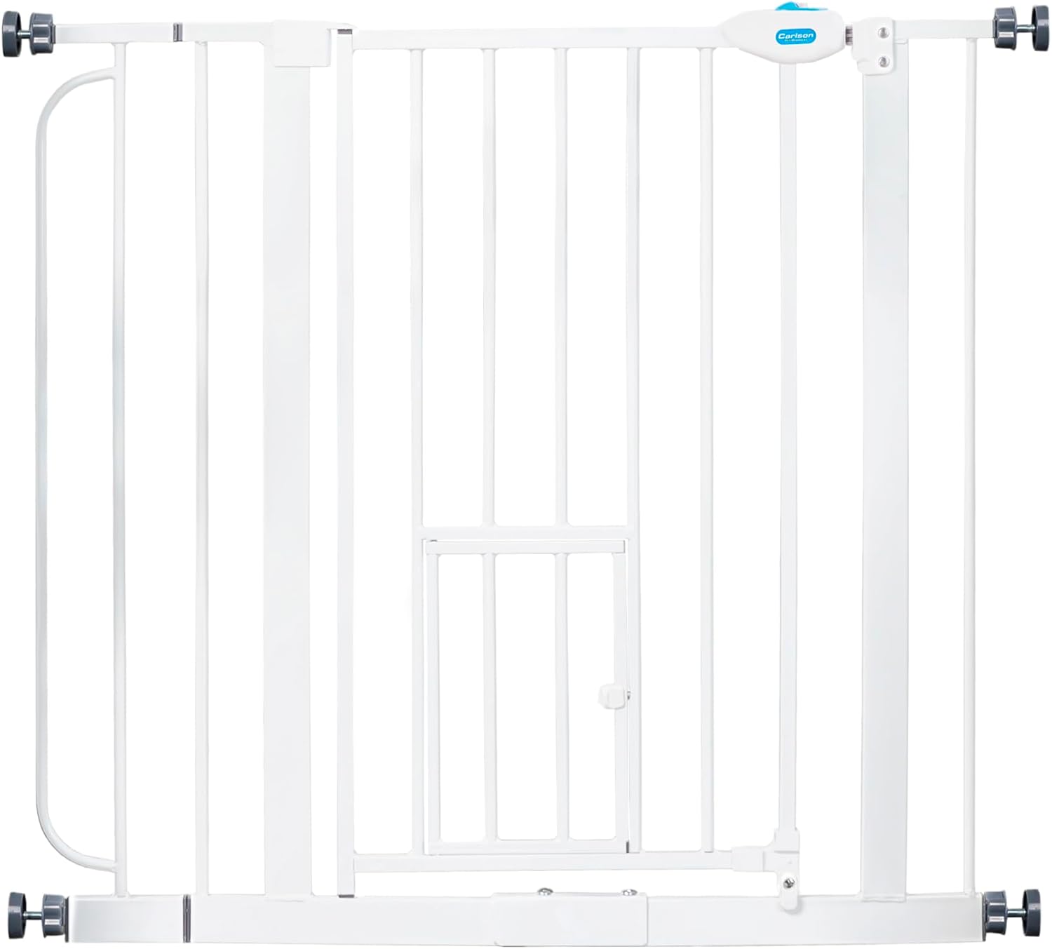 Carlson 29.5–36.5” Extra Wide Dog Gate with Small Pet Door, Walk-Through Pressure Mounted Metal Indoor Pet Safety Gate, Tested and Trusted by Pet Parents, American Designed, American Owned - Image 9