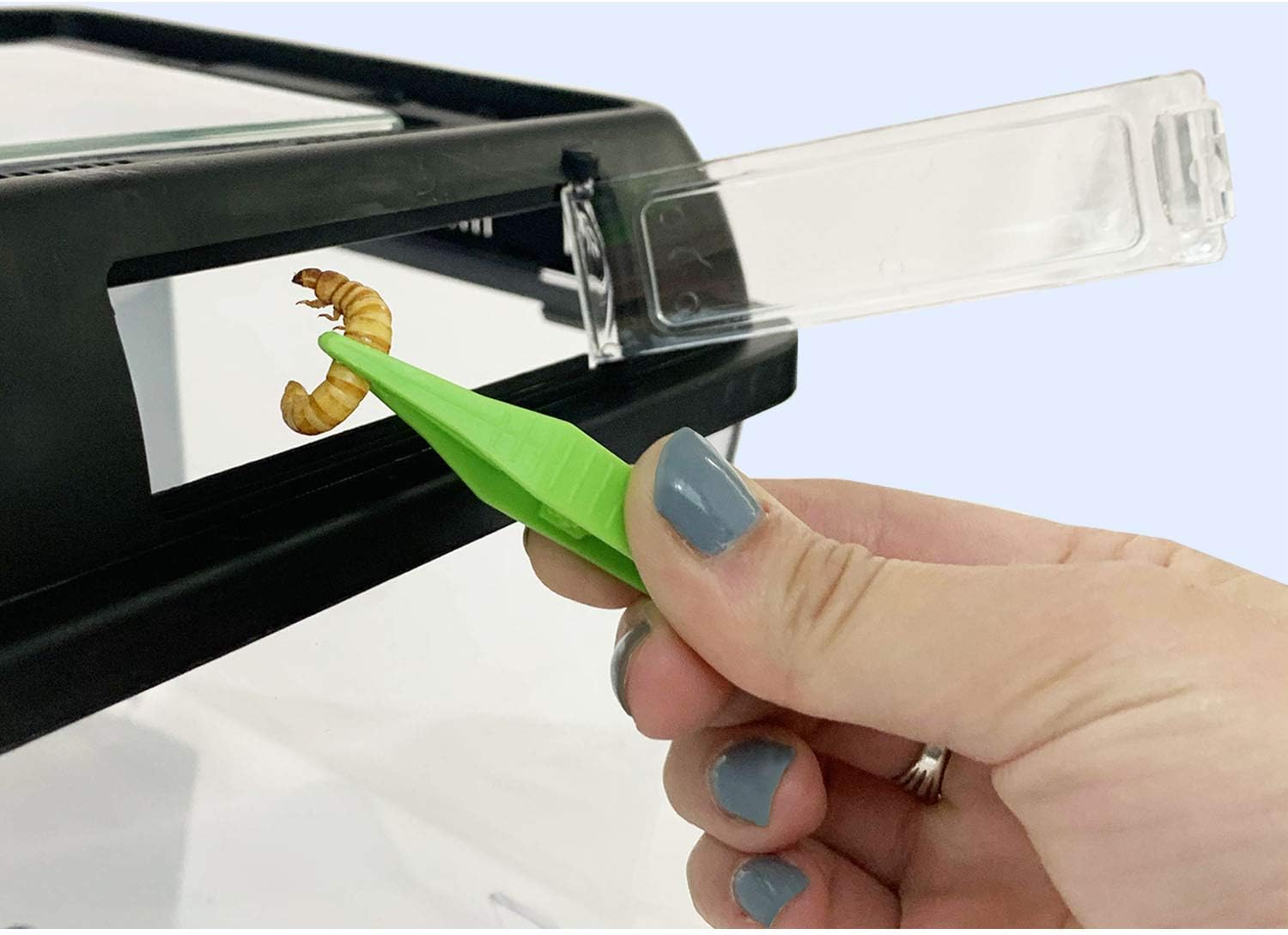 Happy Habitat (Standard) - Ventilated Enclosure & Breeder Box - for Live Feeder Insects, Reptiles, Amphibians & Other Small Pets - Durable Plastic Portable Terrarium - Image 5