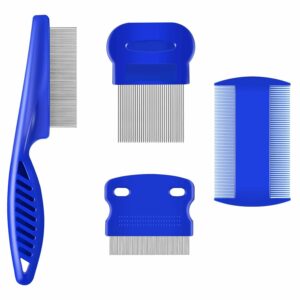 4 Pack Flea Lice Comb, Stainless St...