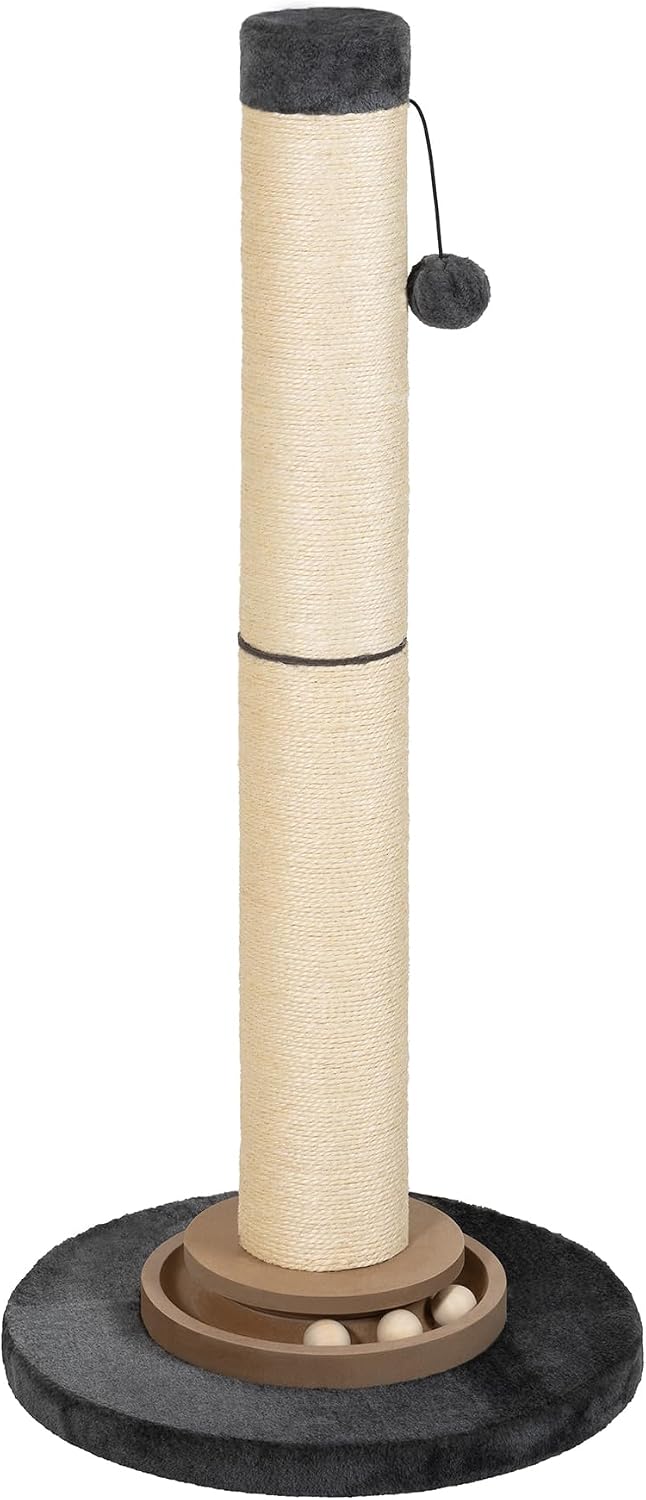 Heavy Duty Cat Scratching Post, 35 Inch Tall Cat Scratcher Cat Tree Tower with Hanging Ball for Indoor Cats Adults,Sisal Scratching Post with Toys - Image 9