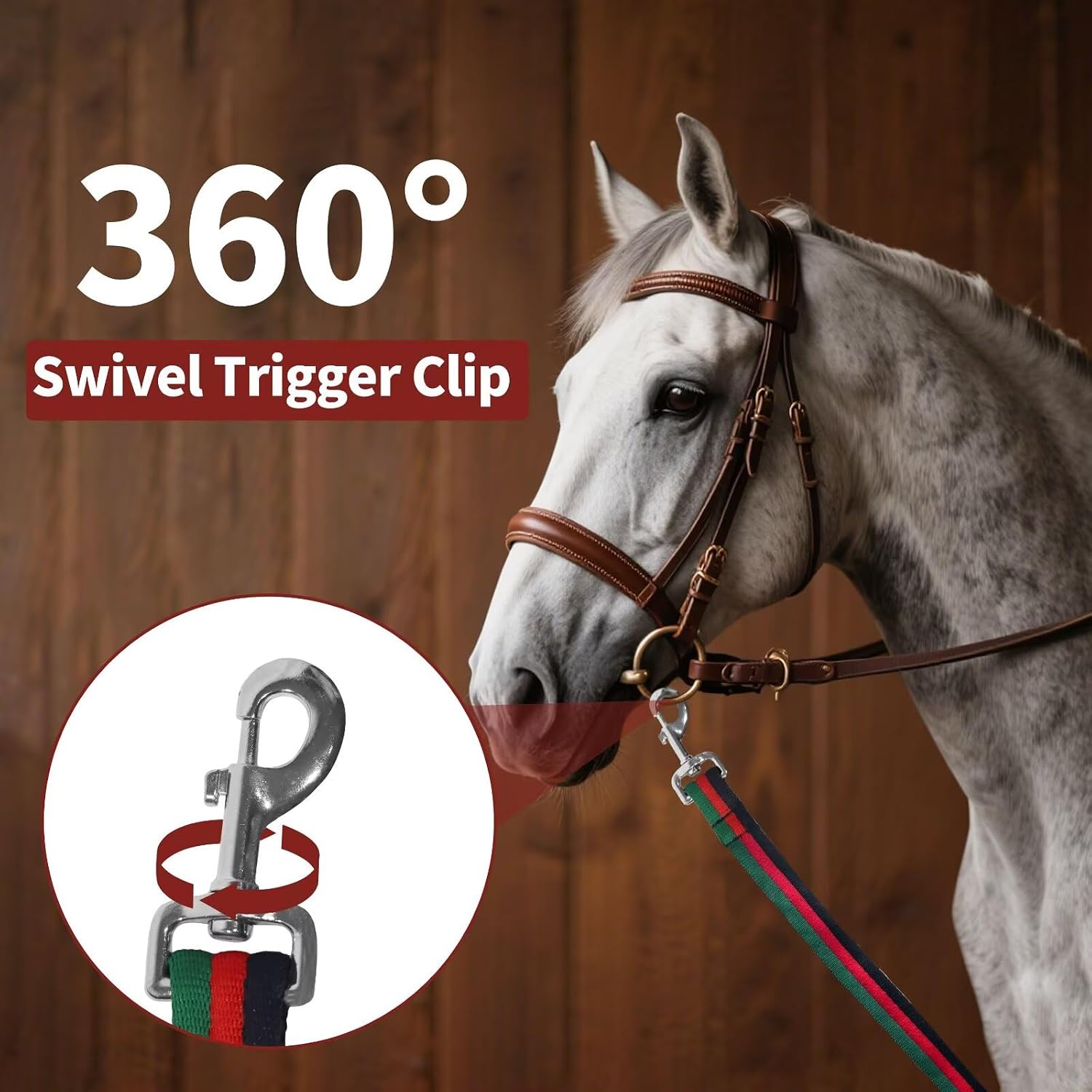 Lunge Line for Horse, Premium Equine Lunge Line with Swivel Bolt Snap for Accurate Equestrian Training, Competition, and Daily Use, 26 ft (8 Meters) - Image 3