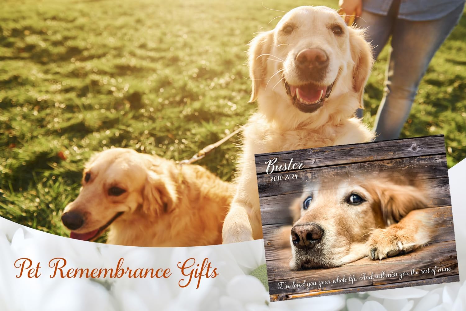 MUNDAZE Custom Pet Portrait Memorial Photo – Personalized Dog or Cat Loss Gift – Glossy Metal Print with Your Pet’s Photo – Sympathy Keepsake – Made and Shipped in USA - Image 3