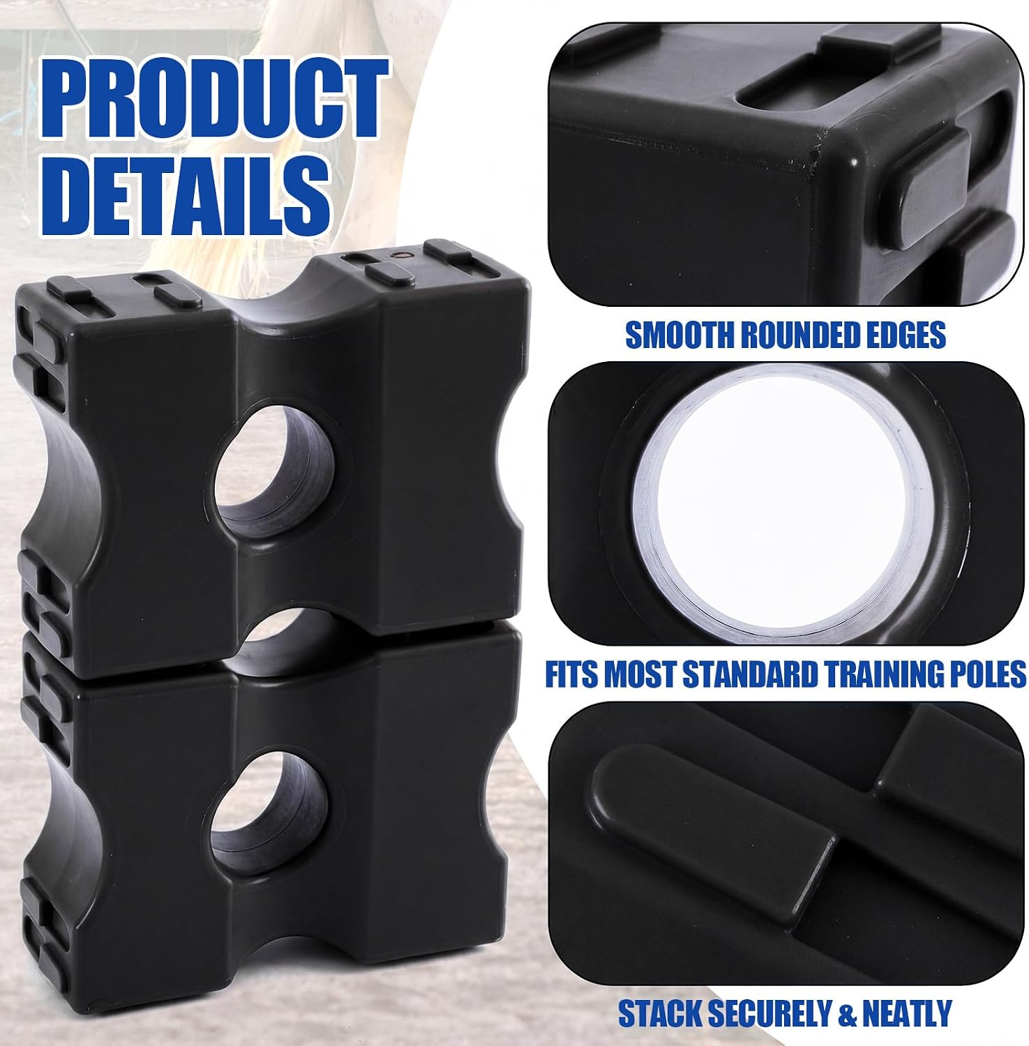 Silipull Jump Blocks for Horses, 15.75 x 11.8 x 5.6 Inches Pets Jump Block Training Enhances Equestrian Practice Equipment for Obstacle Equestrian Enthusiasts Education, Riding Club - Image 3
