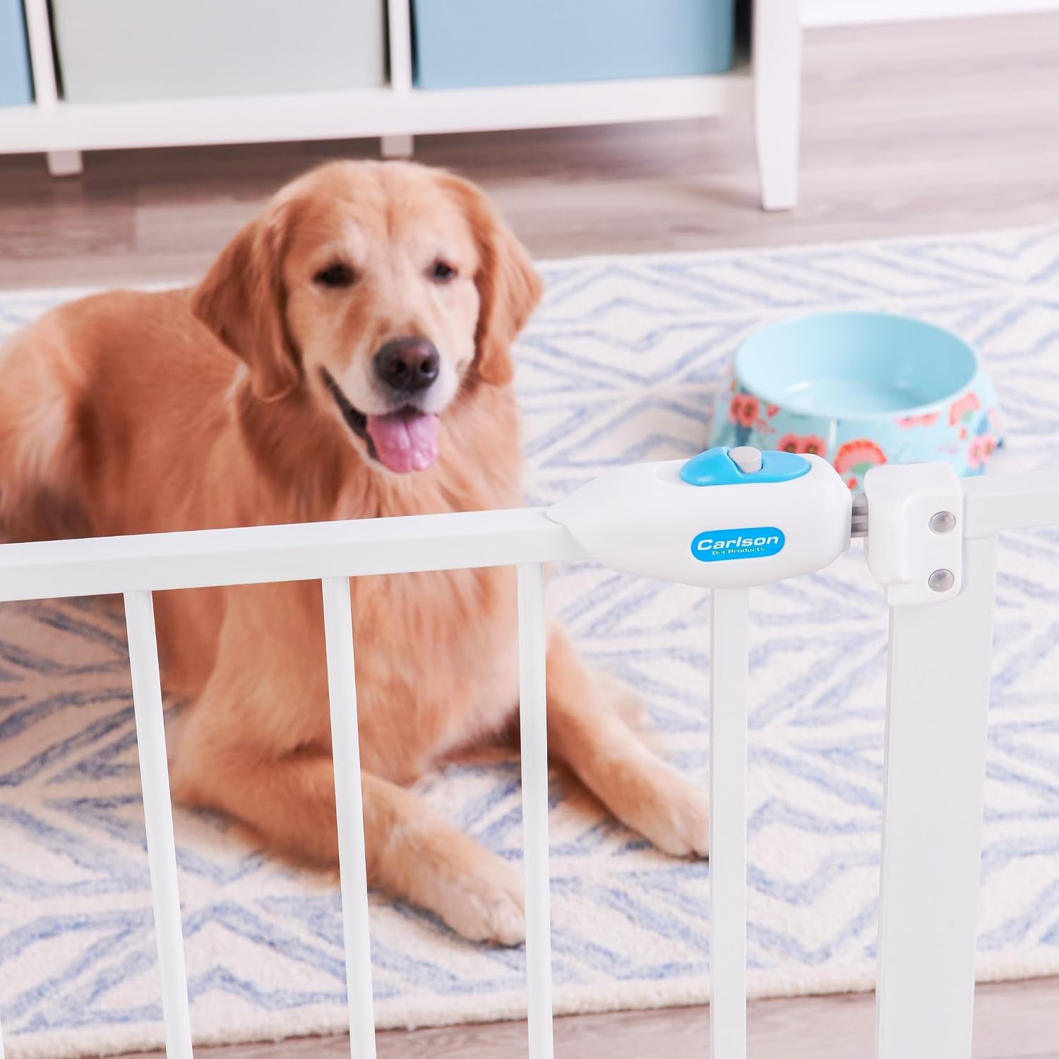 Carlson 29.5–36.5” Extra Wide Dog Gate with Small Pet Door, Walk-Through Pressure Mounted Metal Indoor Pet Safety Gate, Tested and Trusted by Pet Parents, American Designed, American Owned - Image 4