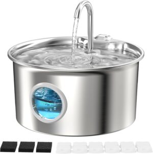 Stainless Steel Cat Water Fountain:...