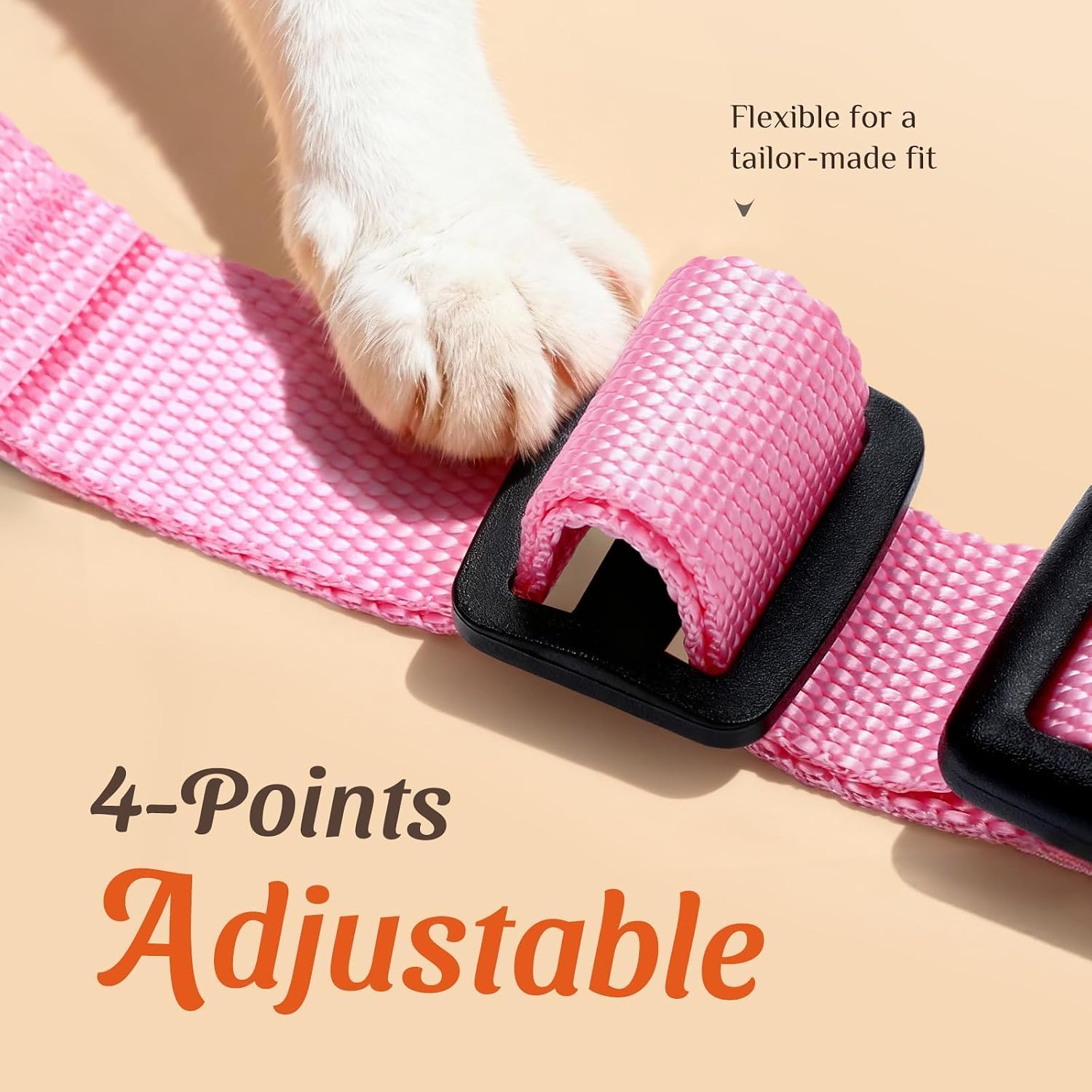 Dooradar Cat Harness and Leash Set, Escape Proof Safe Adjustable Kitten Vest Harnesses for Walking, Easy Control Soft Breathable Mesh Jacket with Reflective Strips for Cats, Pink, Xs - Image 3