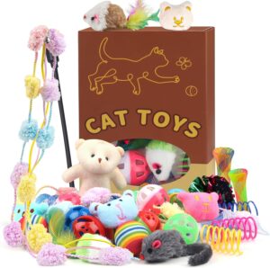 QUOZUO 30 Pcs Cat Toy Kitten Toys S...