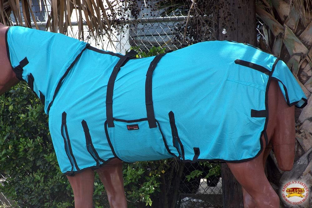 HILASON Horse Fly Sheet UV Protect Breathable Mesh Bug Mosquito Spring | Summer Horse Rug | Fly Rug - Image 3