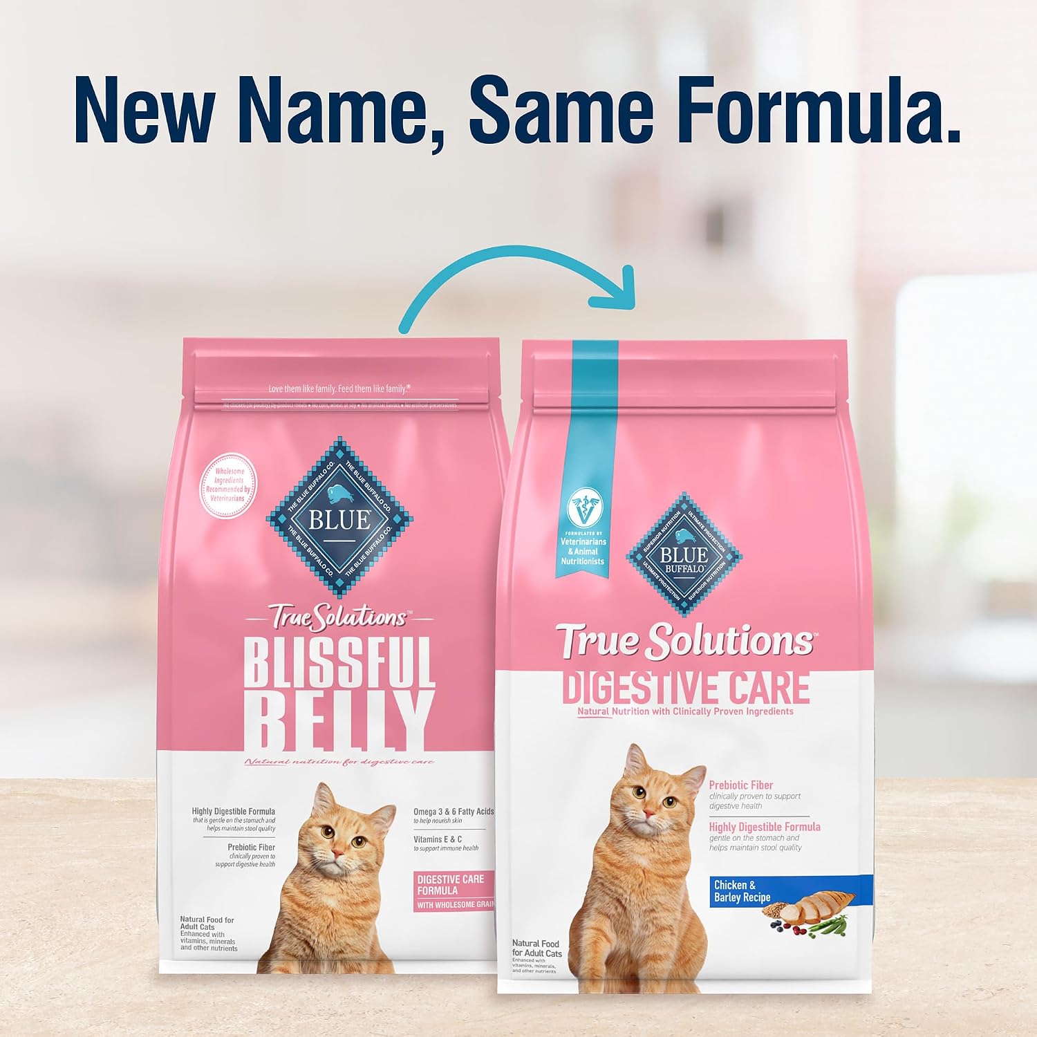 Blue Buffalo True Solutions Digestive Care Natural Dry Cat Food for Adult Cats, Chicken, 3.5-lb. Bag - Image 2