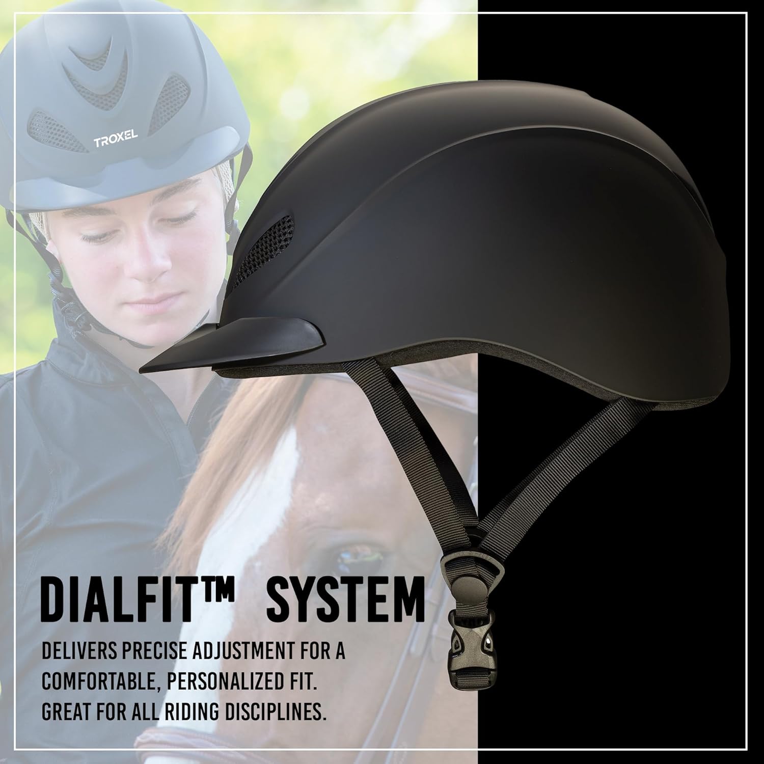 Troxel Liberty Ultralight Horse Riding Helmet, Low-Profile Adjustable Design, Safety Horseback Riding Gear - Image 4