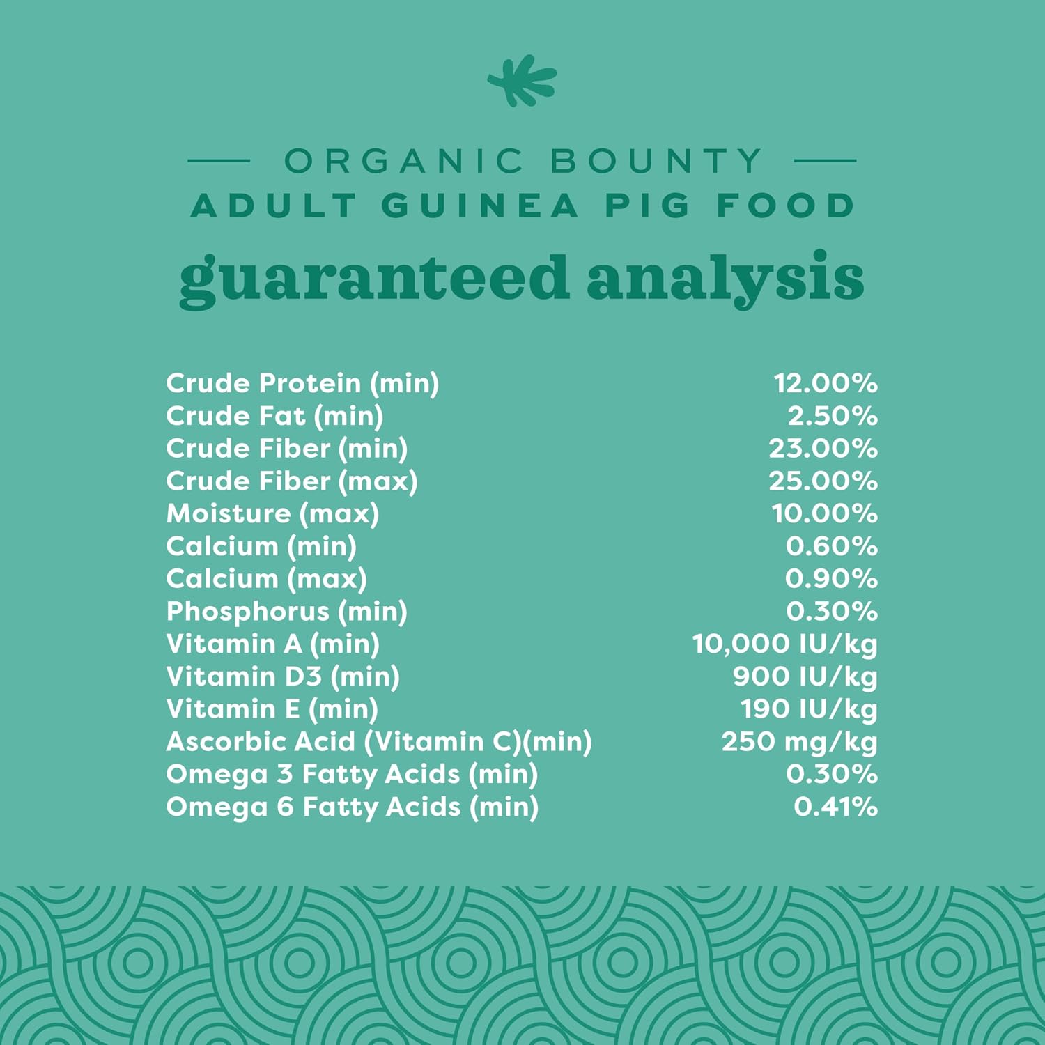 Oxbow Organic Bounty Adult Guinea Pig Food, Organic Guinea Pig Pellets Made with Timothy Hay, Stabilized Vitamin C, Small Animal Pet Products, Small Animal Food Made in USA, High Fiber, 3 lb. bag - Image 8