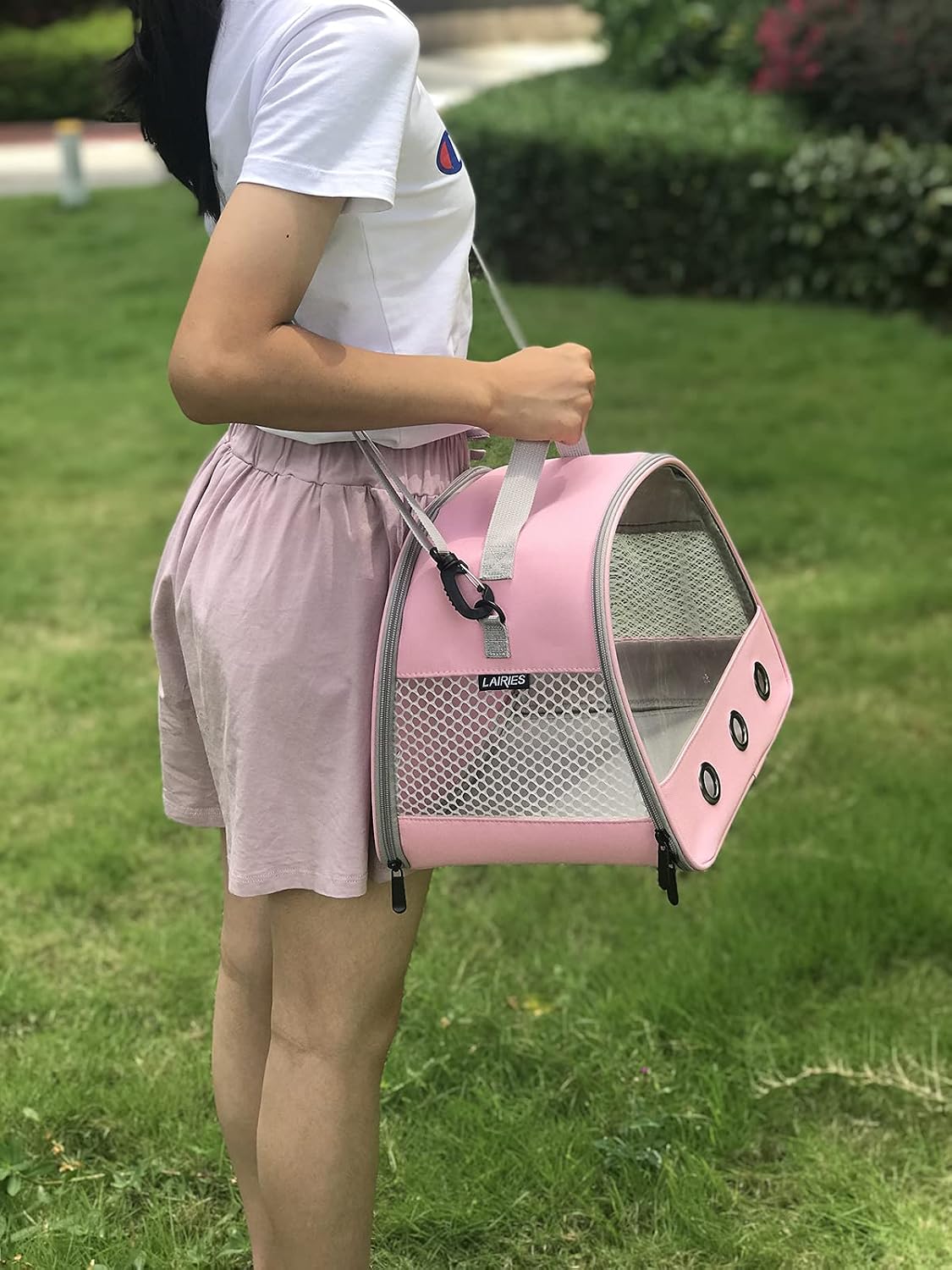 Guinea Pig Carrier Backpack, Clear Bubble Window Backpack for Guinea Pig, Bunny Rat Bird (Black, Carrier) - Image 6