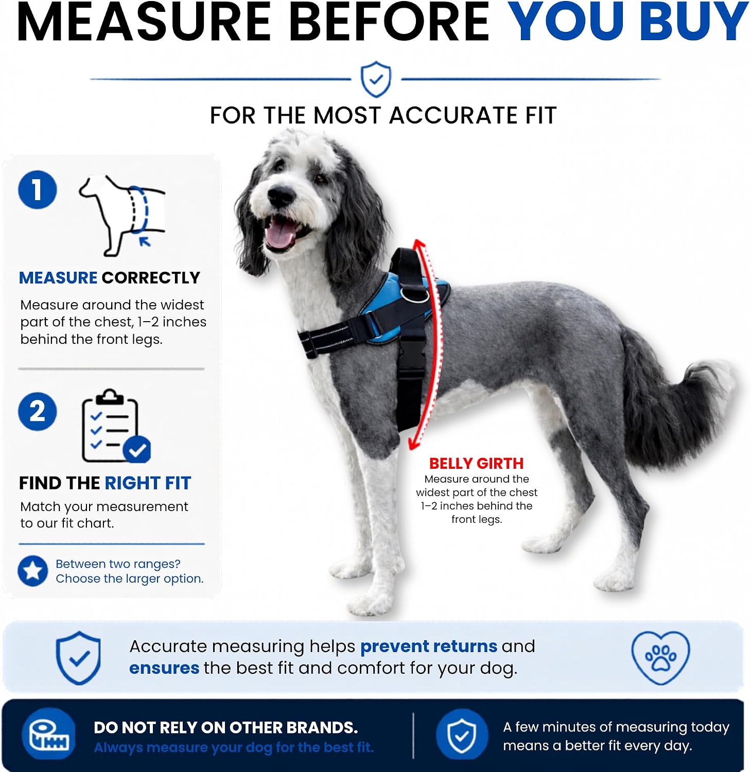 ShawnCo Essential Dog Harness, No-Pull Pet Vest with 3 Leash Clips, No Choke, Reflective, Adjustable and Padded, for Easy Walking and Training for Small, Medium and Large Dogs (ICY Lilac, XS) - Image 6
