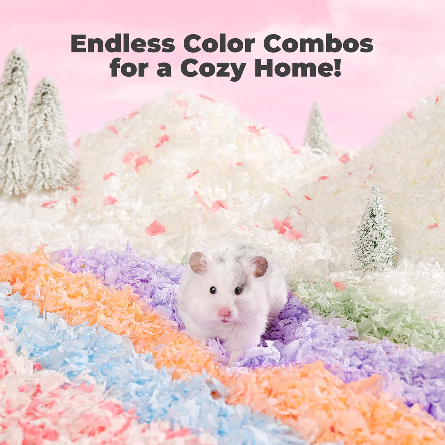 mini&moe Hamster Bedding 50L: Dust-Free and Odor Control Moisture Absorbent Unscented Natural Paper Small Pet Bedding - for Guinea Pigs, Hamsters, Chinchilla,Rabbits,Rat,Ferret, and Gerbil, 50 Liters - Image 6
