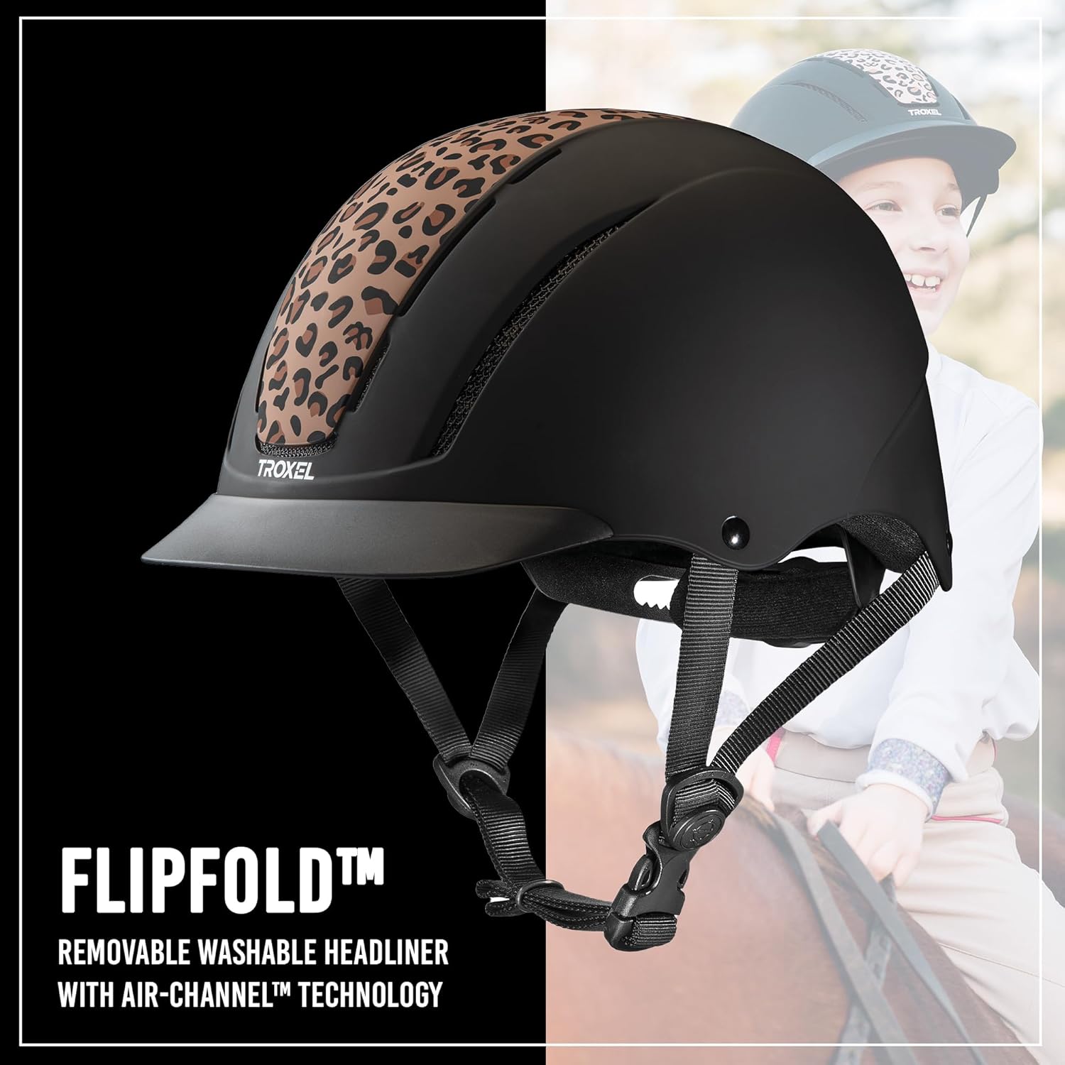 Troxel Spirit Duratec Full Coverage Horse Riding Helmet, Low-Profile Adjustable Design, Safety Horseback Riding Gear - Image 3