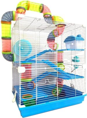 Large 5-Floors Blue Hamster Mansion...