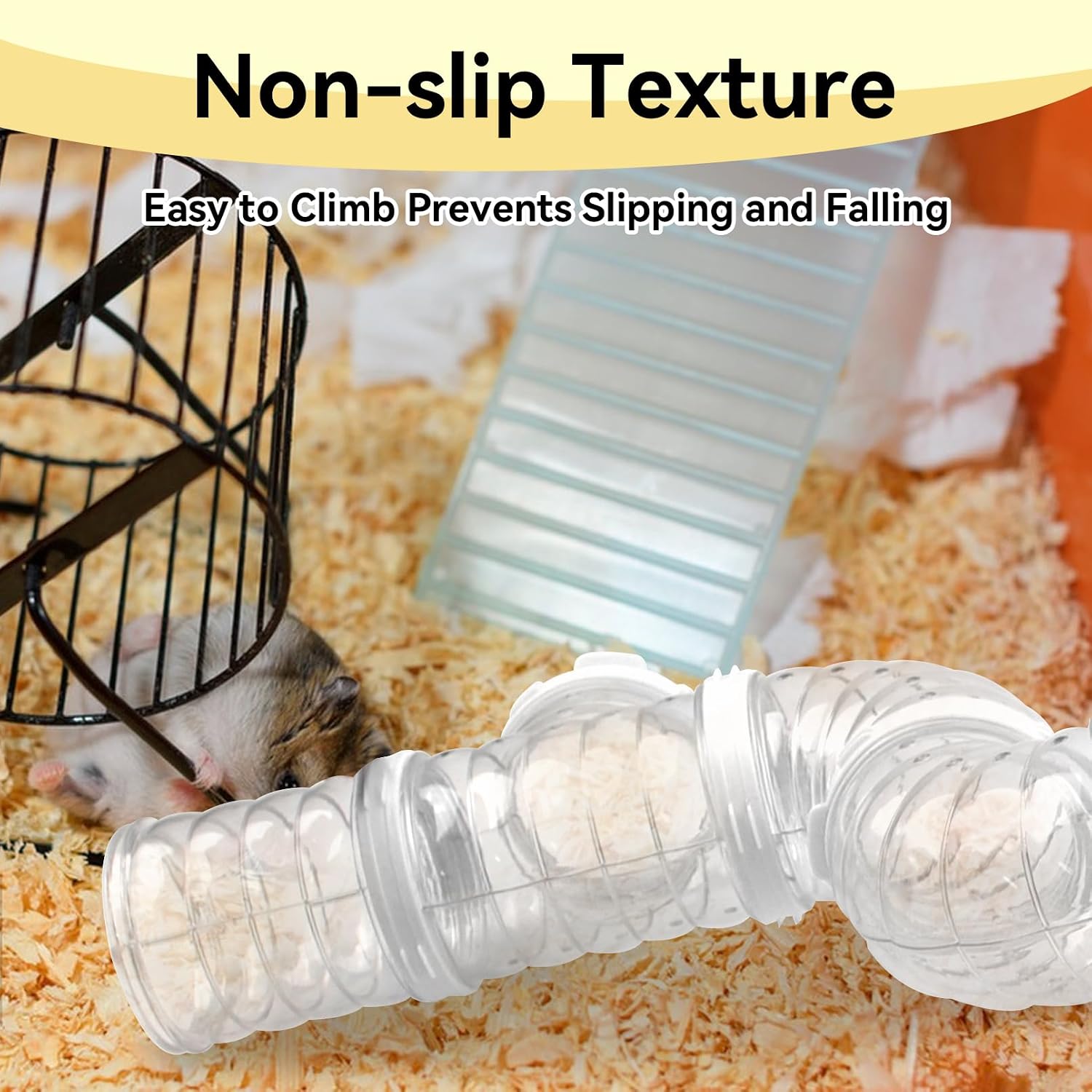 8 PCS Hamster Tube Set, Hamster Toy Set DIY Clear Pet Cage Tunnel Small Animal External Accessories Adventure Tube Syrian Rat Mouse (White) - Image 6