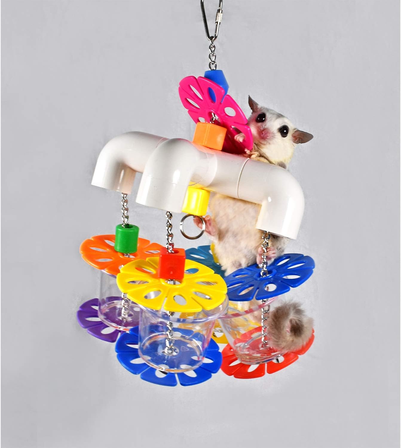 Mobile Forager - Durable Fun Treat Foraging Cage Accessory Toy - Sugar Gliders, Squirrels, Chinchillas, Prairie Dogs, Degus, Opossums, Marmosets, Monkeys, Parrots, Birds, Rats, Hamsters & Gerbils - Image 5