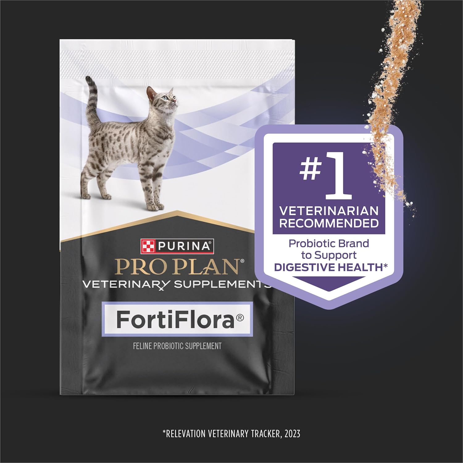 Pro Plan Veterinary Diets FortiFlora Daily Probiotic Powder Supplement for Cats with Digestive Support and Immune System for Occasional Diarrhea - Image 2