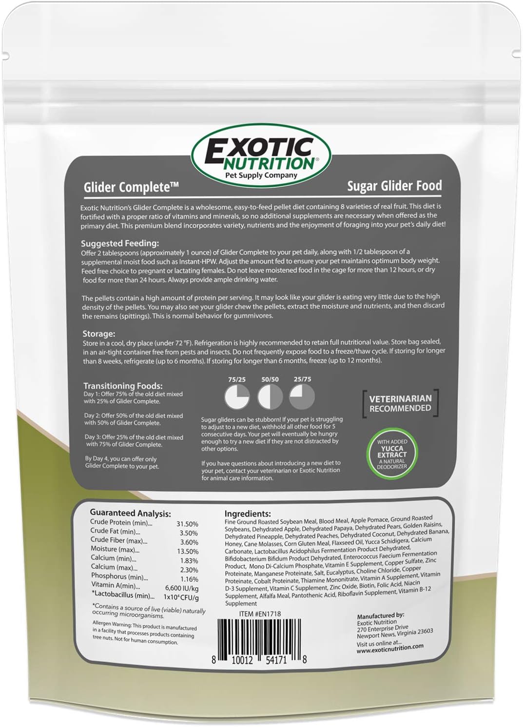 Glider Complete - Healthy High Protein Nutritionally Complete Staple Diet Sugar Glider Food (2 lb) - Image 6
