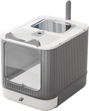 Upgraded Fully Enclosed Cat Litter ...