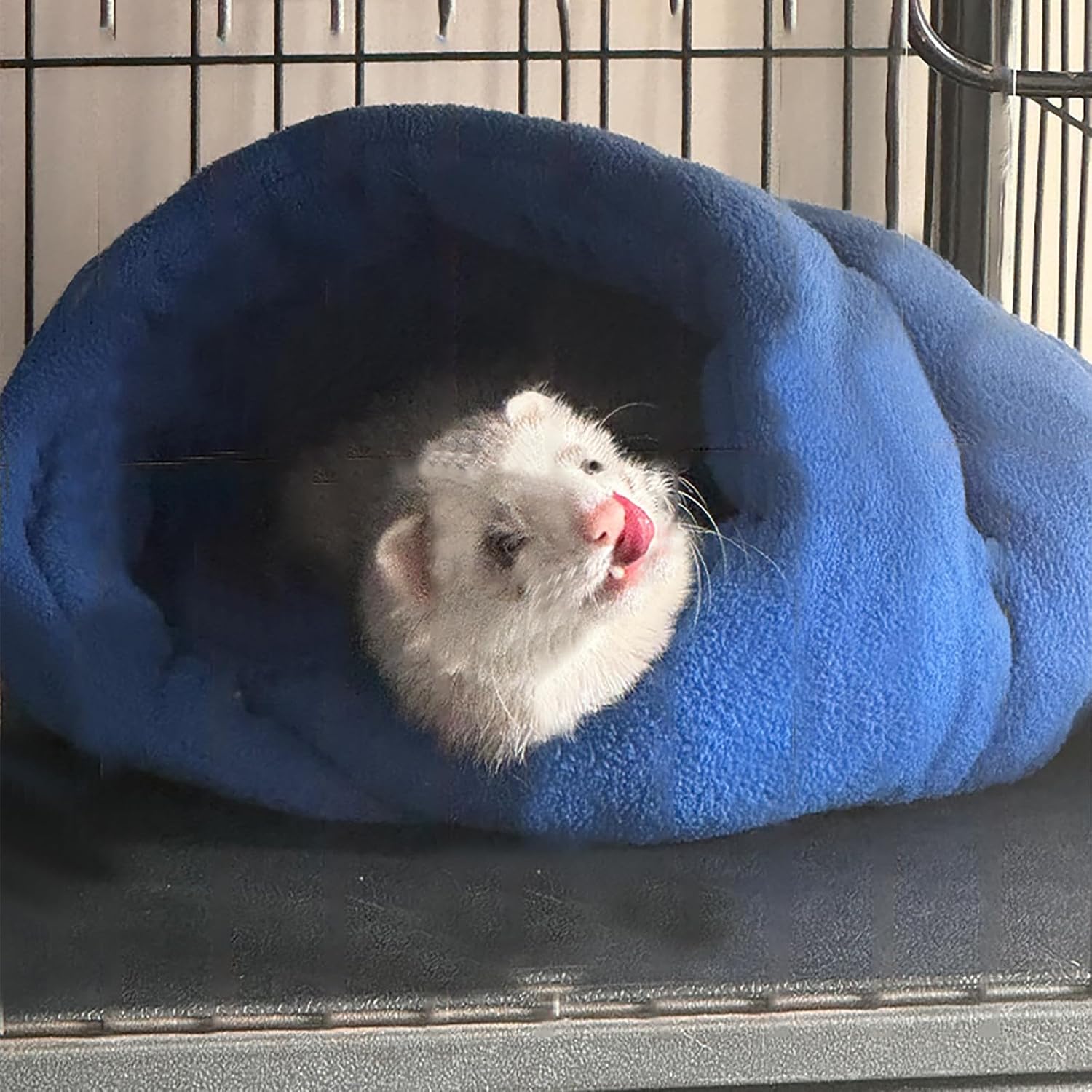 Ferret Bed Cave and Hideouts Comfortable,Hideaway Bed Accessories for CageBeds and Hideouts Safe & Cozy for All Ages Ferrets (Blue) - Image 7