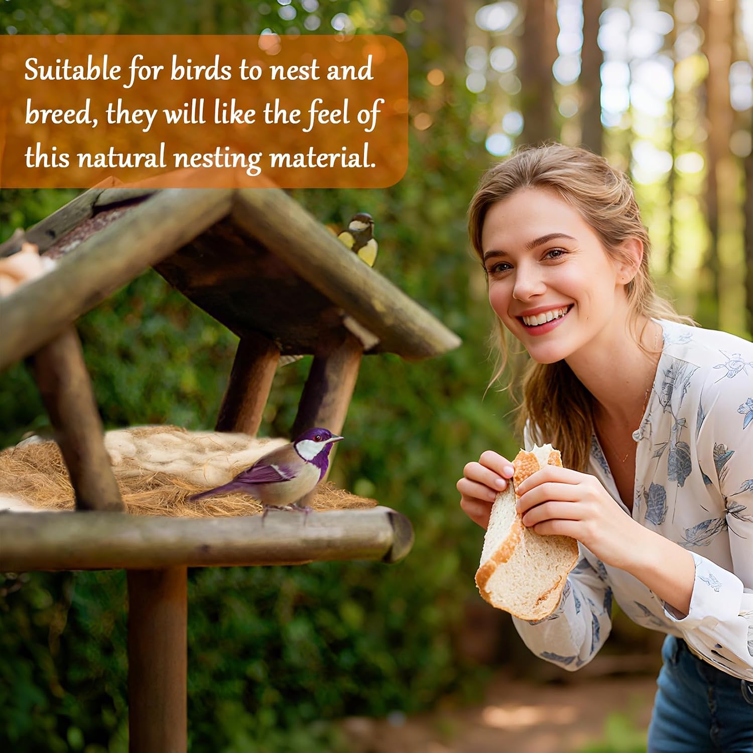 Sukh Bird Nesting Material - Bird Nests Bedding Hummingbird Nesting Material Mixing Canary Nesting Material Finch Nesting Material Parakeet Nesting Materials for Cage,Gardens,Tree Trunks (2) - Image 7