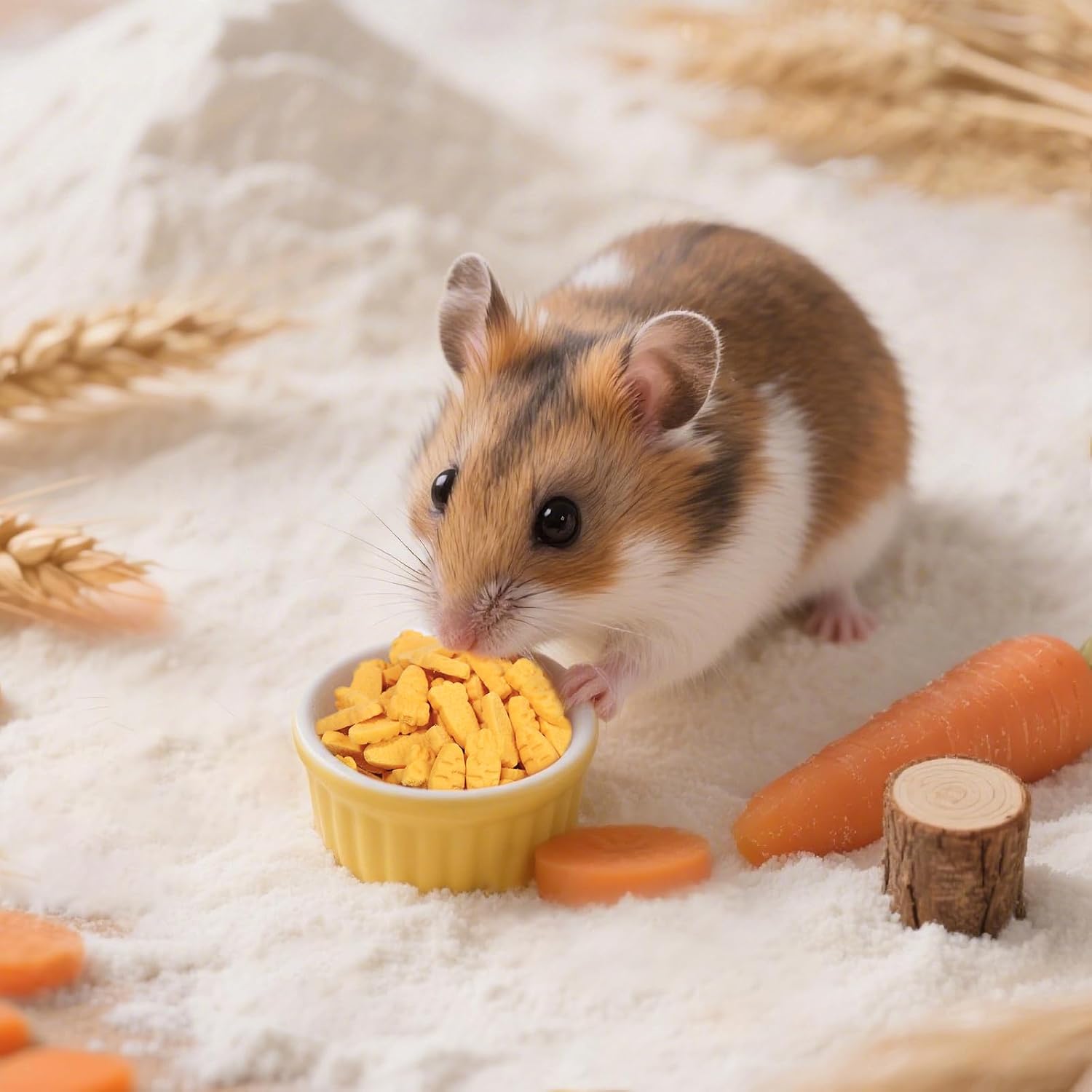 Abizoo Hamster & Gerbil Treats, Crunchy Baked Hamster Snacks with Carrot and Yeast, Natural Training Reward Chew Treats for Small Animals, Supports Digestion and Dental Health - Image 6