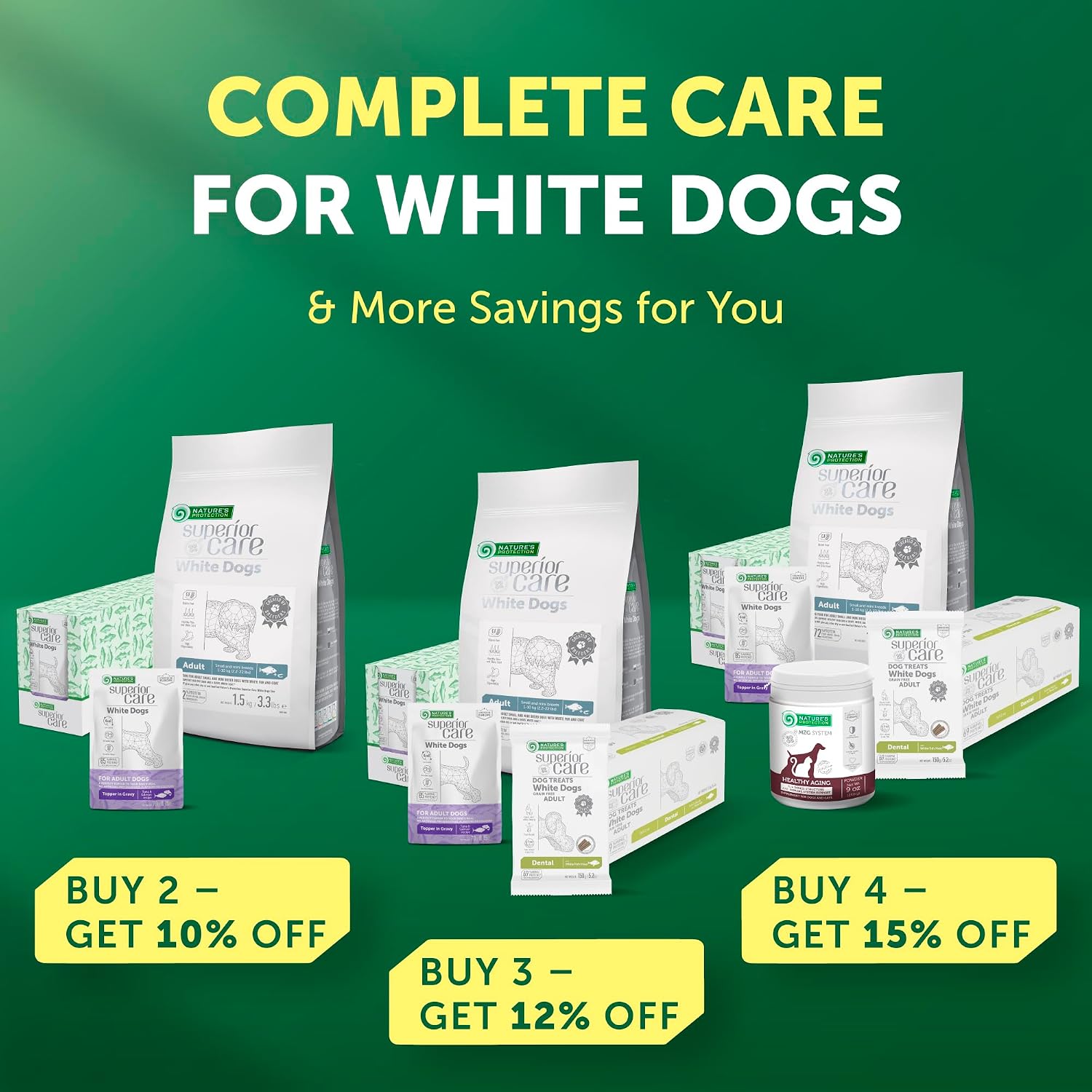 Nature's Protection Dry Dog Food for Small Breed - High Protein, Grain-Free Tear Stain Dog Kibble for White & Light Coated Adult Dogs (Superior Care - Salmon, 3.3 lb) - Image 10