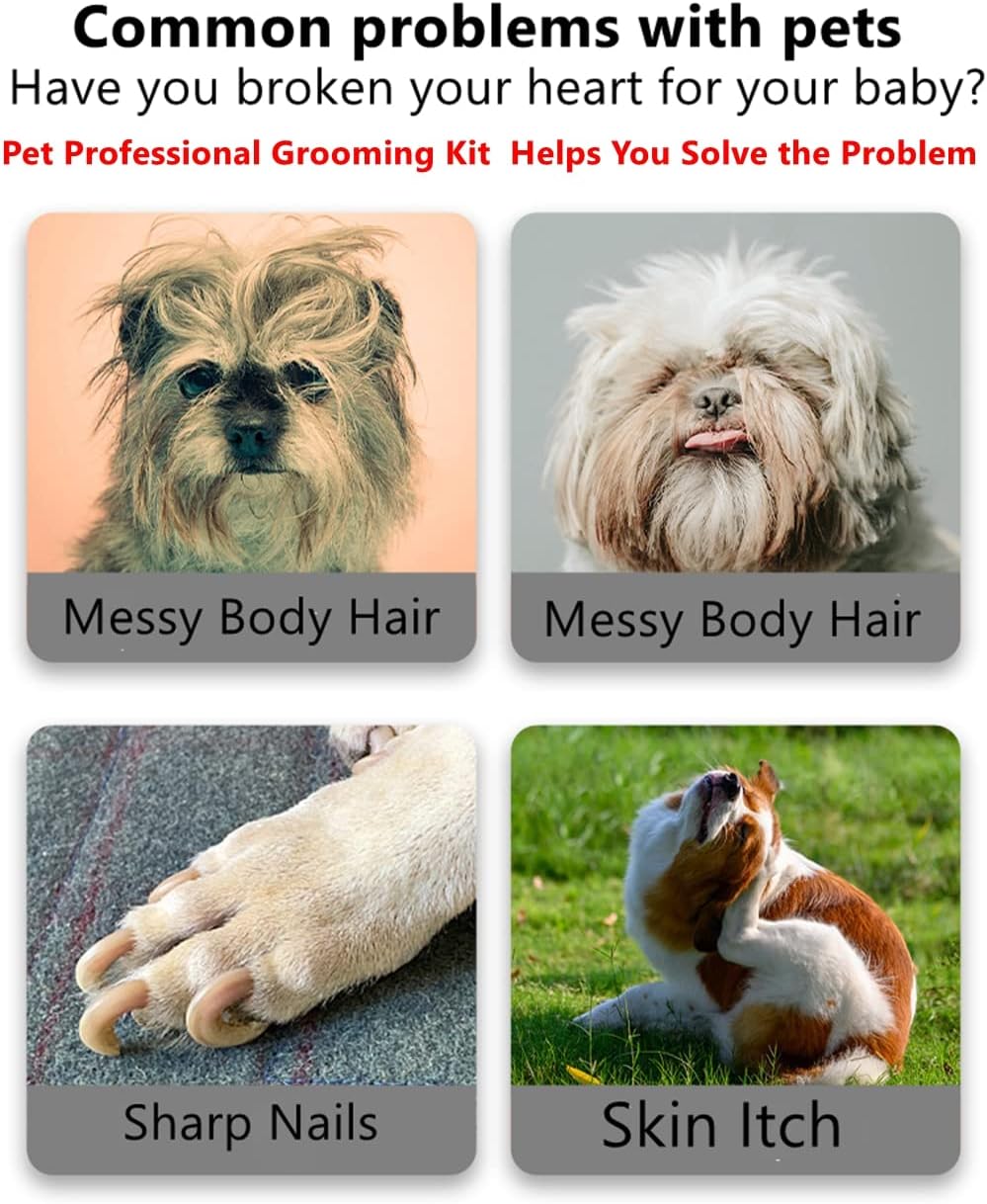 Rabbit Professional Nail Clippers Grooming Kit with Pet Shedding Slicker Brush, Pet Grooming Comb, Nail Clipper Trimmer for Rabbit, Puppy, Kitten, Guinea Pig, Hamster, Ferret (4PCS) - Image 5