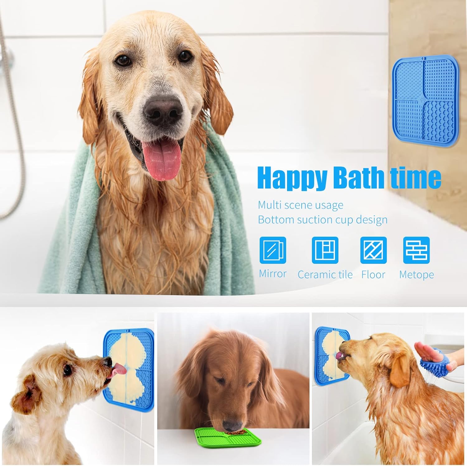 Honomastry Lick Mat for Dogs, Premium Lick Pad with Suction Cups for Dog Anxiety Relief, Slow Feeder Dog Bowls, Bathing, Grooming and Training. - Image 3