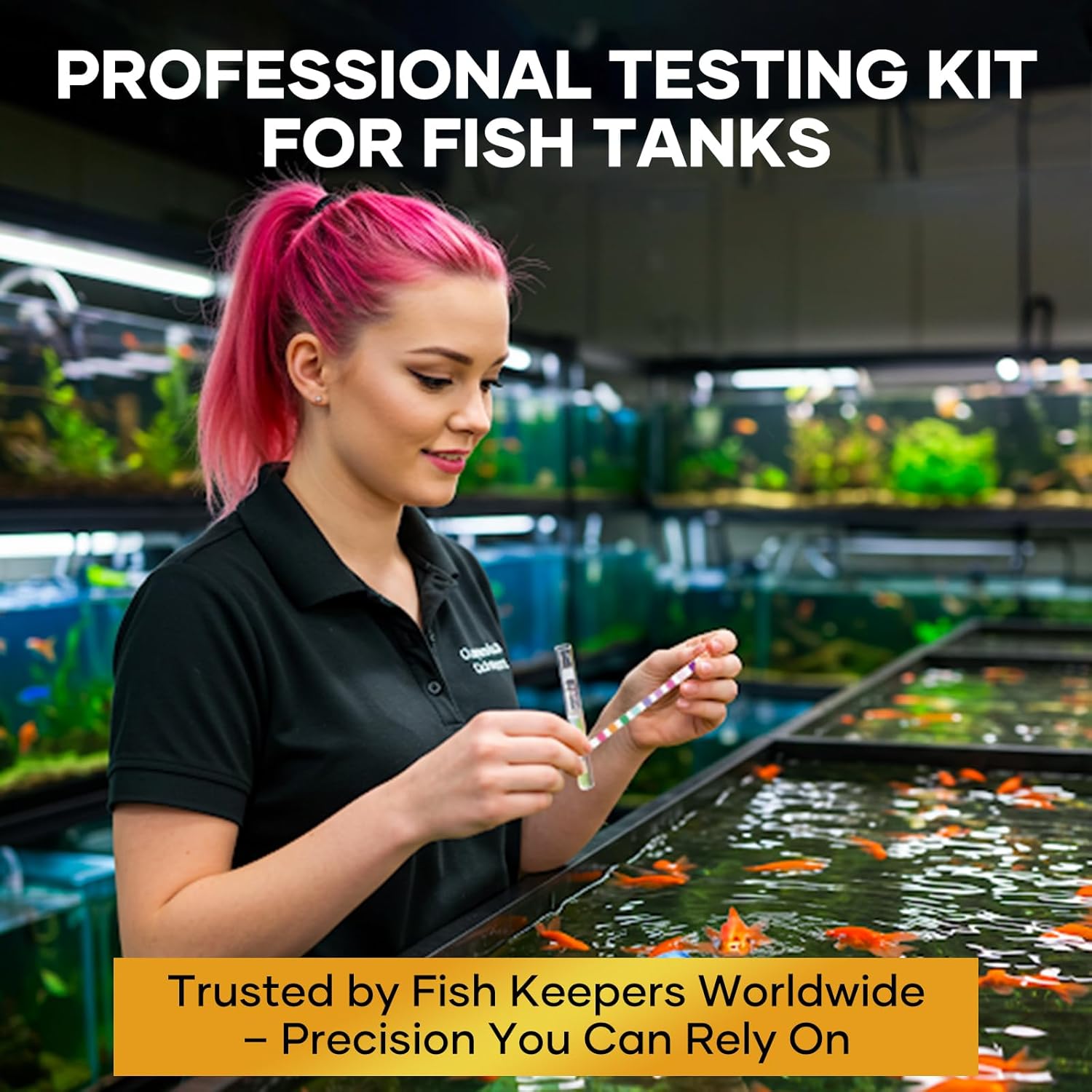 11 in 1 - Aquarium Test Strips | 950 Tests - 150 Strips | Fish Tank Aquariums Water Test Kit & ebook | Aquarium Thermometer | Fish Tank Water Testing Kit Includes 50 Ammonia Strips | Versatile Usage - Image 3