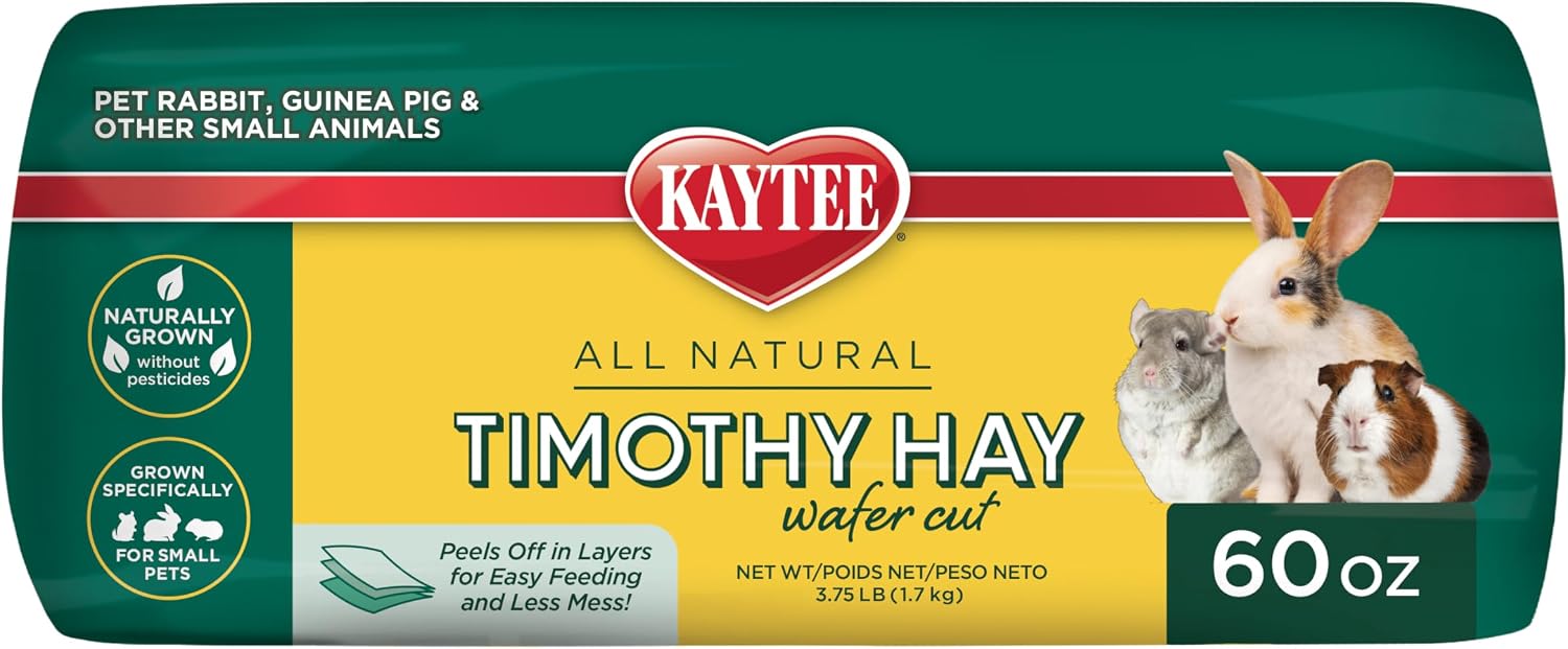 Kaytee Wafer Cut All Natural Timothy Hay for Pet Guinea Pigs, Rabbits & Other Small Animals, 60 Ounce - Image 13