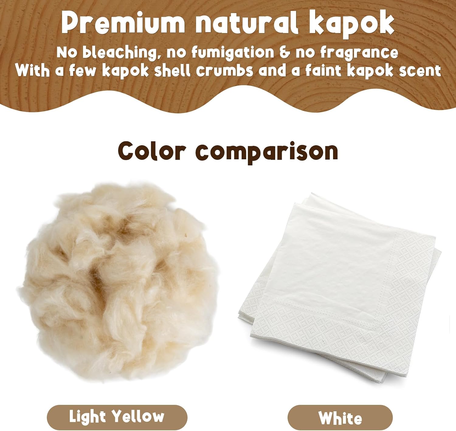 Sukh Natural Kapok Hamster Bedding - Natural Kapok Pet Bedding Dog Bed Stuffing Filling Stuff Animal Pack Pet Supplies for Cat Guinea Pig Chicken Bunny Duck Nesting Boxes Soft Warm Dust-Free 3.5OZ - Image 3