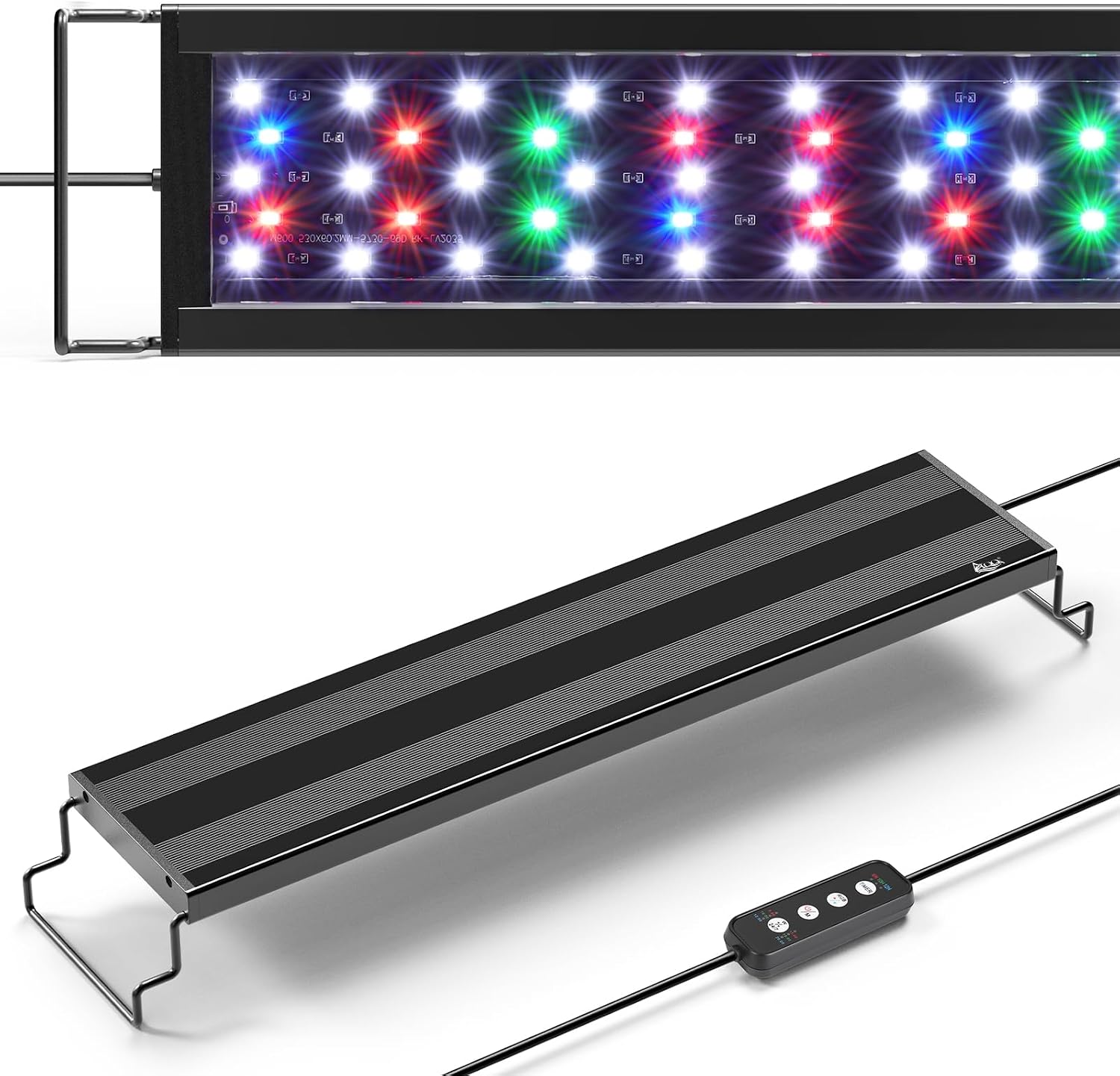 AQQA LED Aquarium Light for Plants, 24/7 Mode Full Spectrum Fish Tank Light with 3 Light Modes, Adjustable Timer/Brightness, Memory Function, Extendable Brackets for Freshwater for 12-18 Inch Tank 14W - Image 7