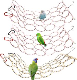 BNOSDM 3 Packs Bird Hemp Rope Net S...
